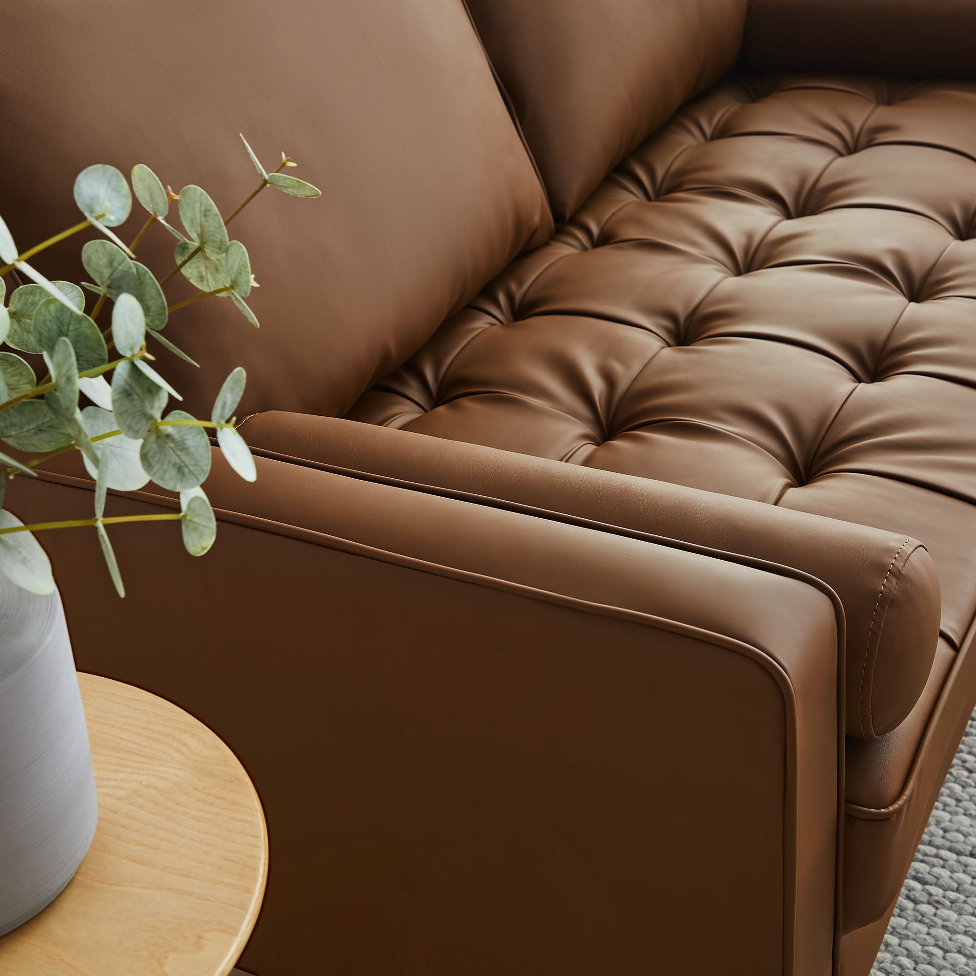 Valour Tufted Vegan Leather Loveseat by Modway