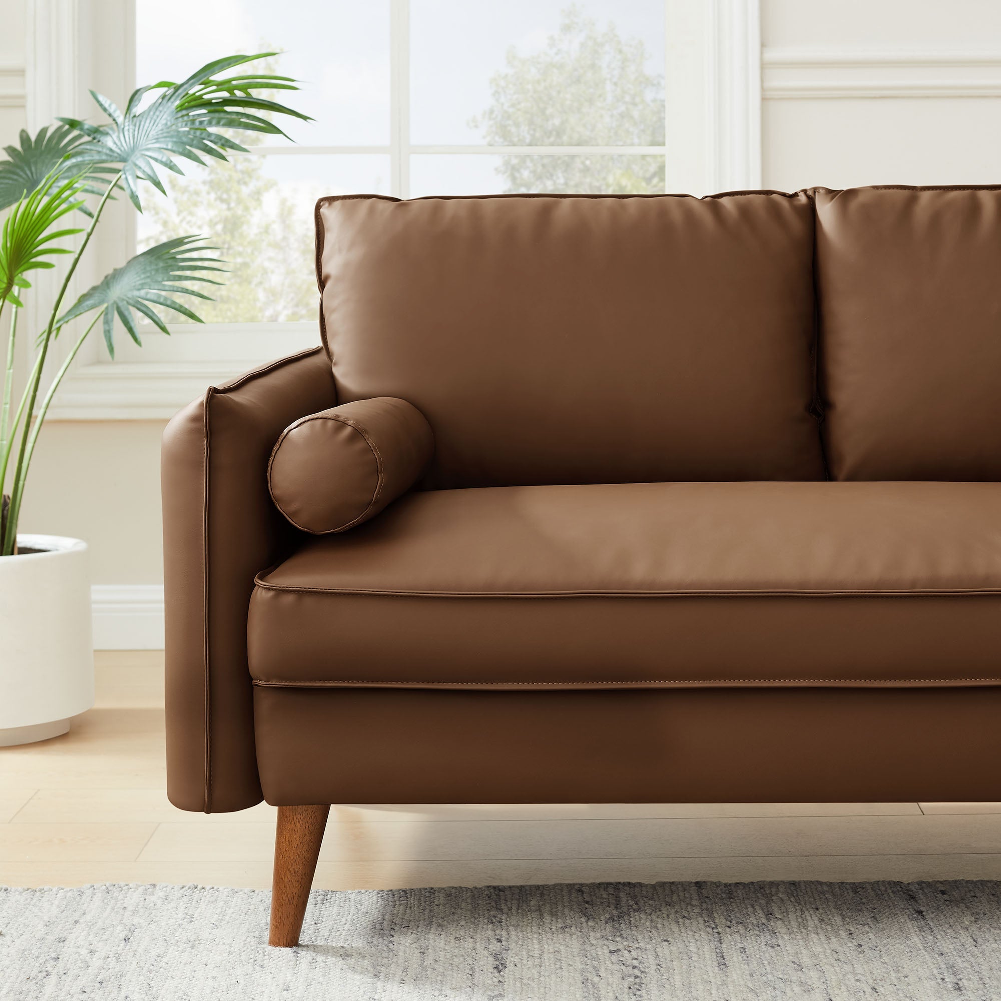 Revive Upholstered Vegan Leather Loveseat by Modway