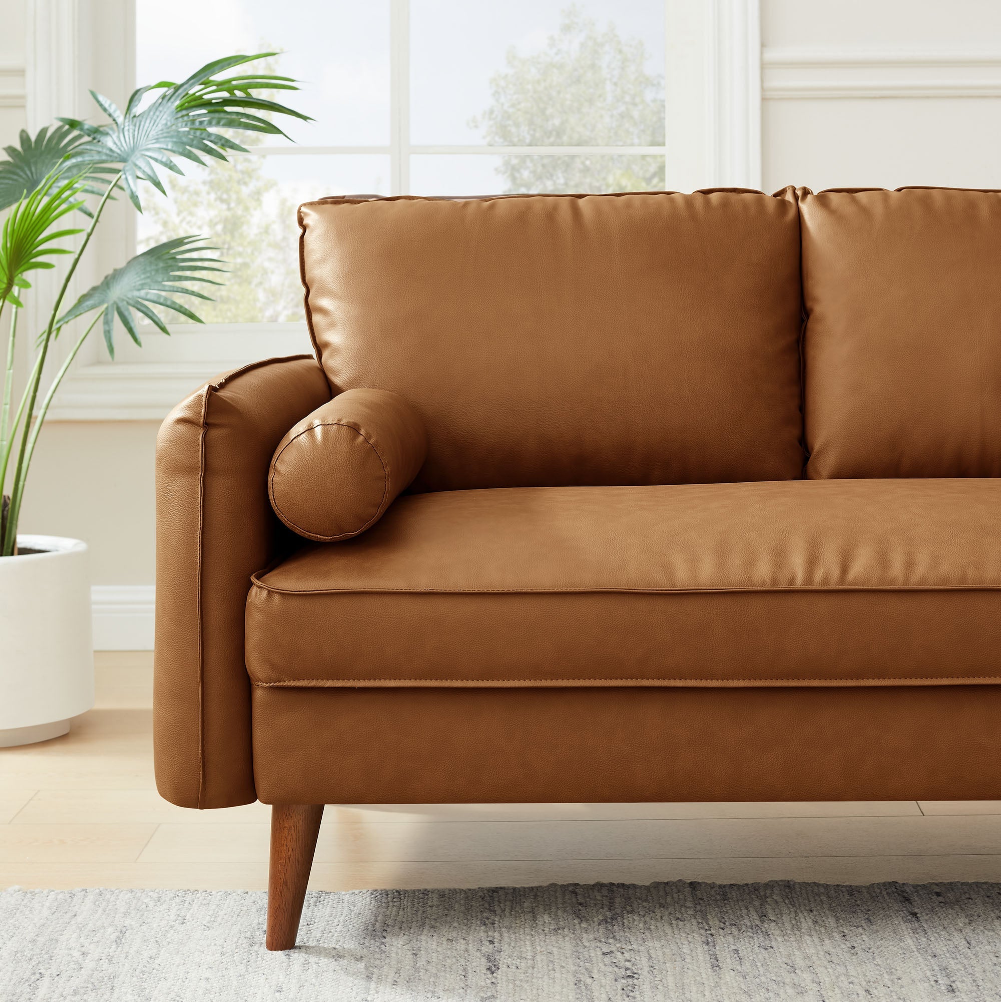 Revive Upholstered Vegan Leather Loveseat by Modway