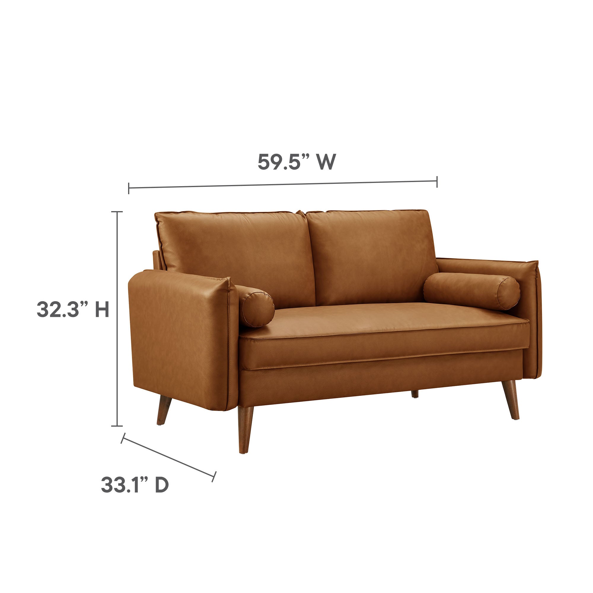 Revive Upholstered Vegan Leather Loveseat by Modway
