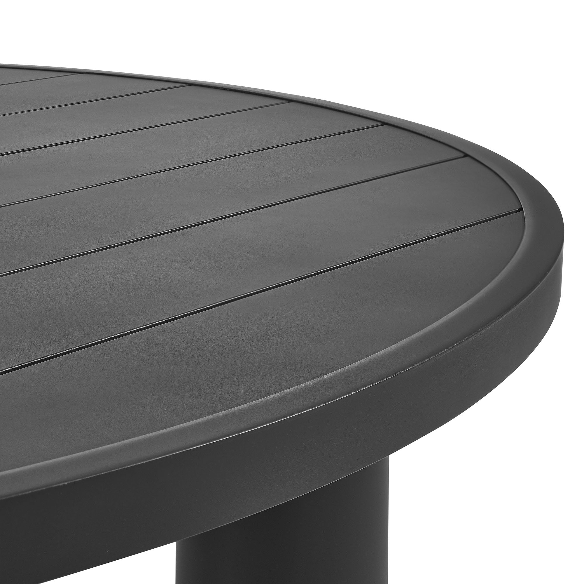 Nautica Outdoor Patio 60" Round Aluminum Dining Table by Modway