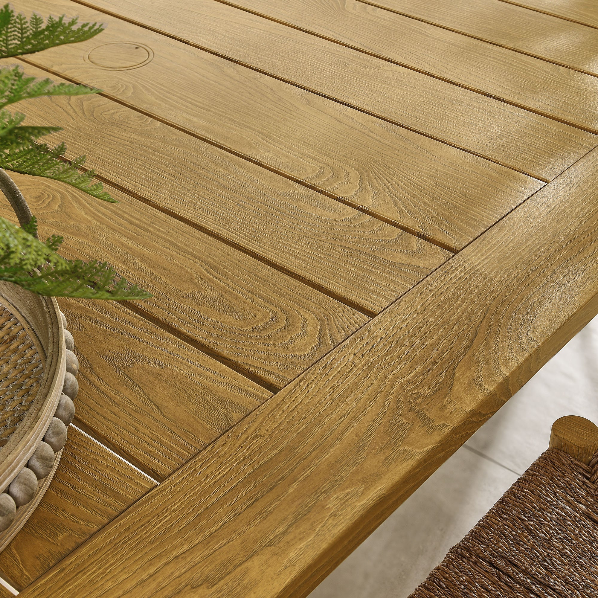 Parkland 76" Outdoor Patio Aluminum Dining Table by Modway