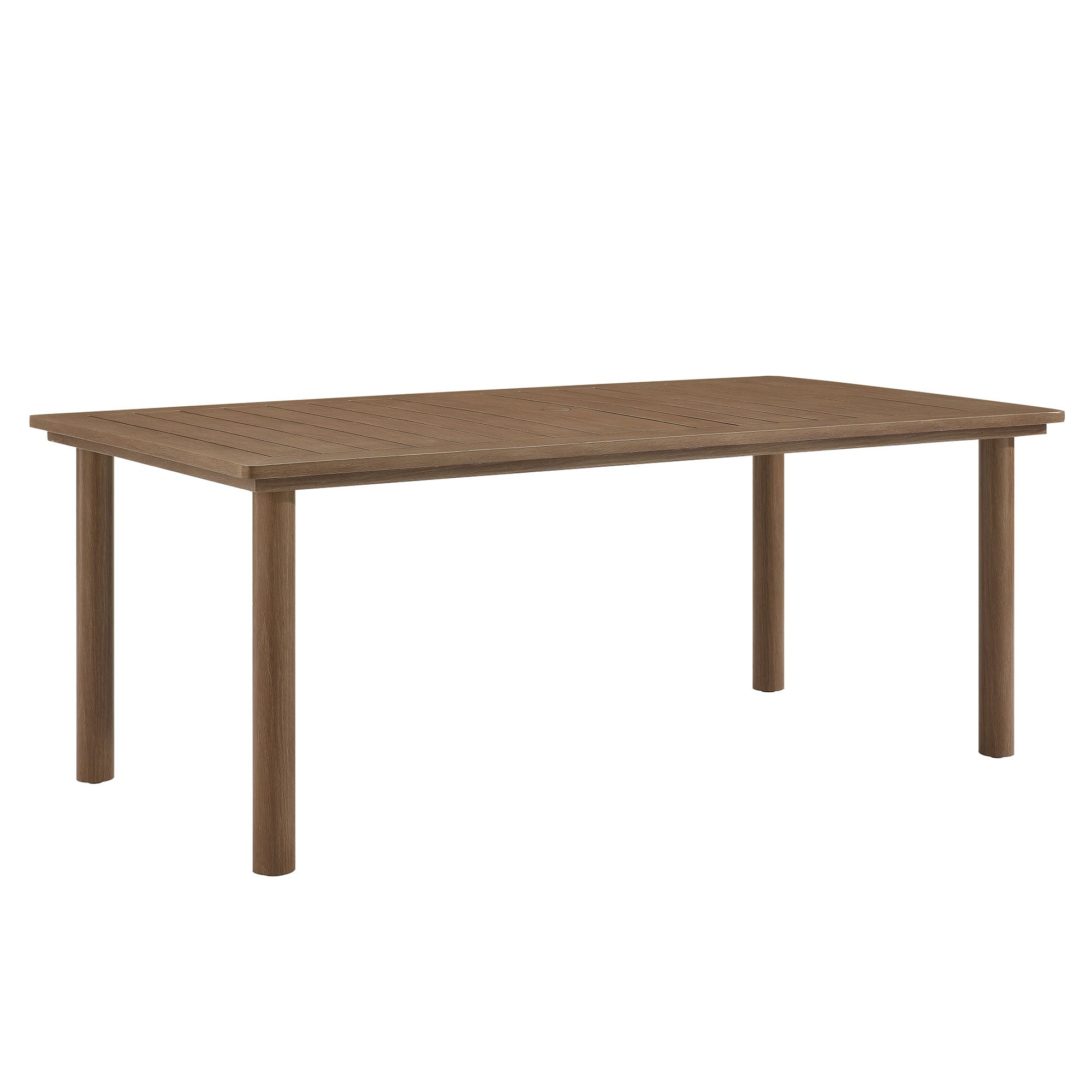 Parkland 7-Piece Rectangular Outdoor Patio Rattan and Aluminum Dining Table and Chairs Set by Modway
