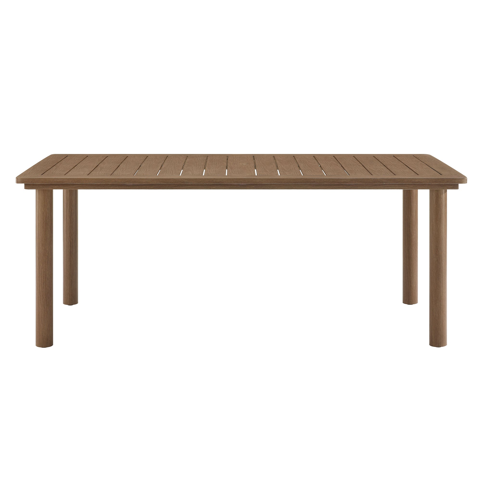 Parkland 7-Piece Rectangular Outdoor Patio Rattan and Aluminum Dining Table and Chairs Set by Modway