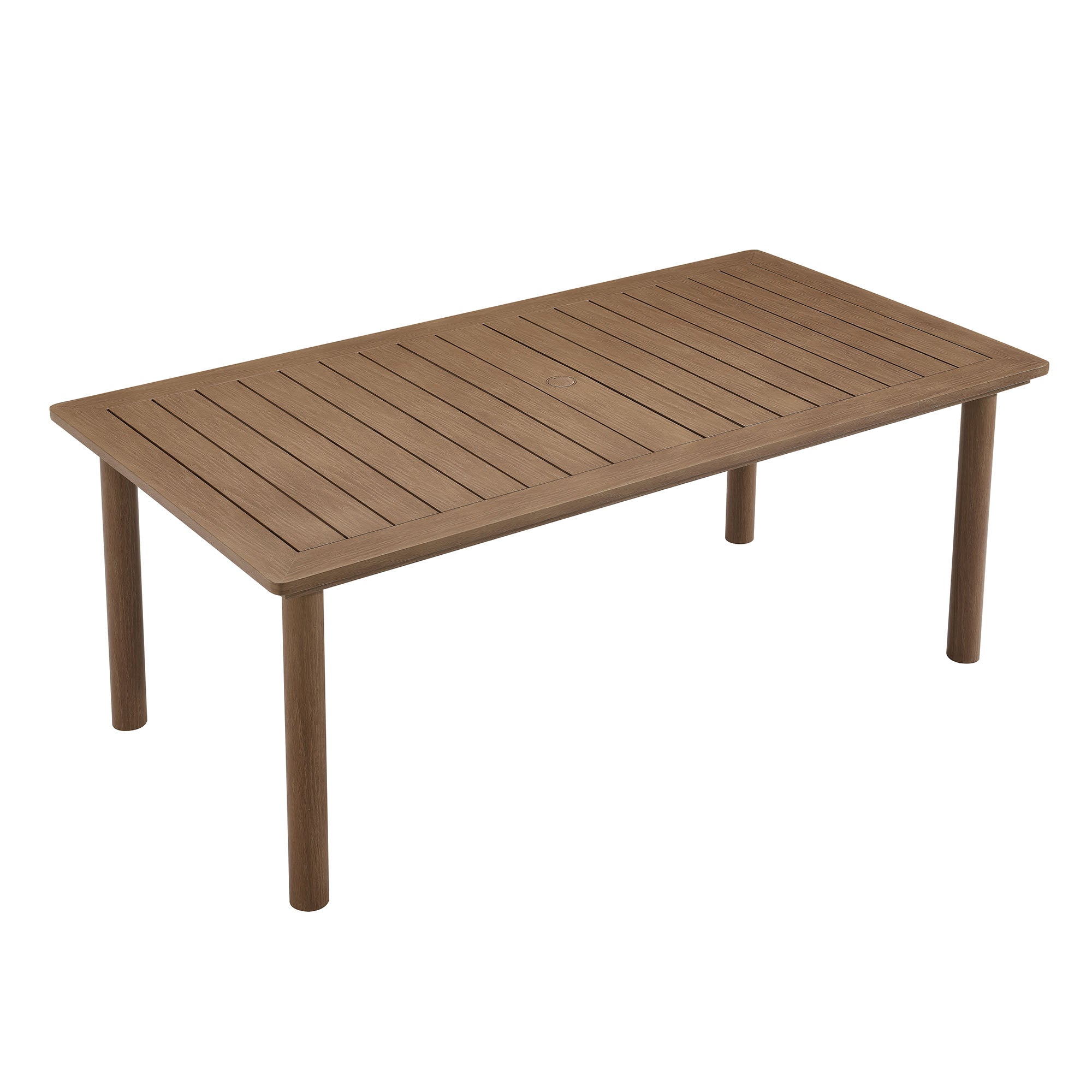 Parkland 7-Piece Rectangular Outdoor Patio Rattan and Aluminum Dining Table and Chairs Set by Modway