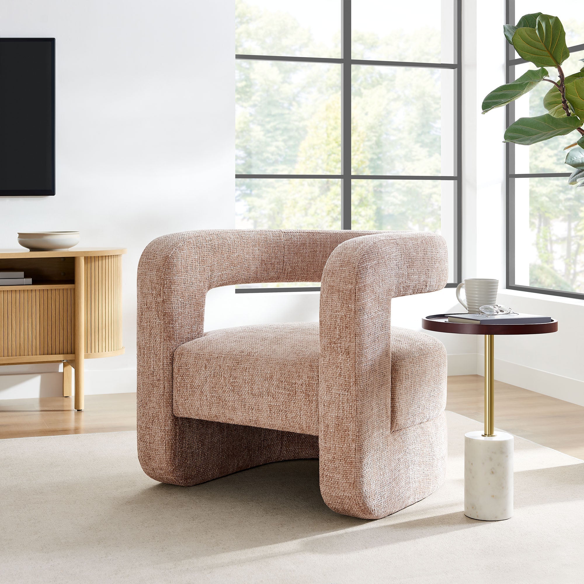 Jaylin Upholstered Chenille Accent Chair by Modway