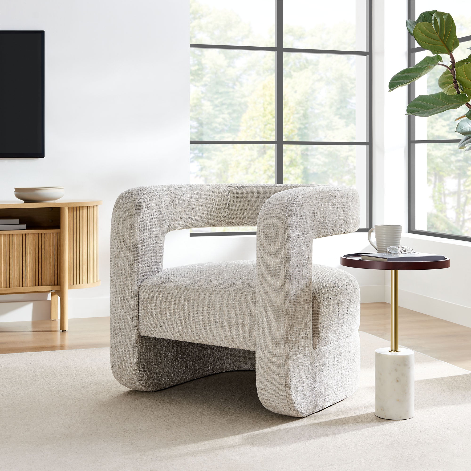 Jaylin Upholstered Chenille Accent Chair by Modway