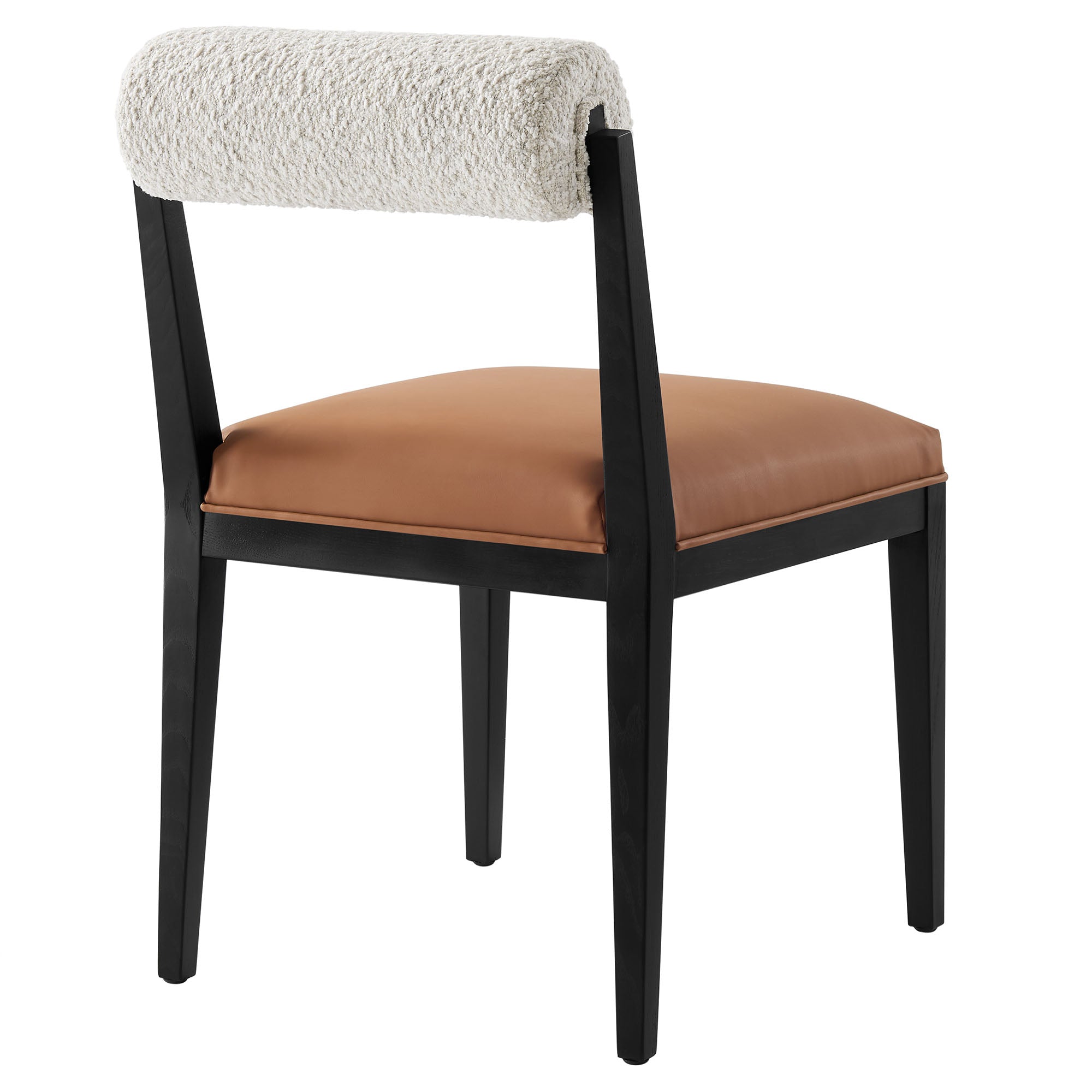 Kai Boucle and Vegan Leather Dining Chair by Modway