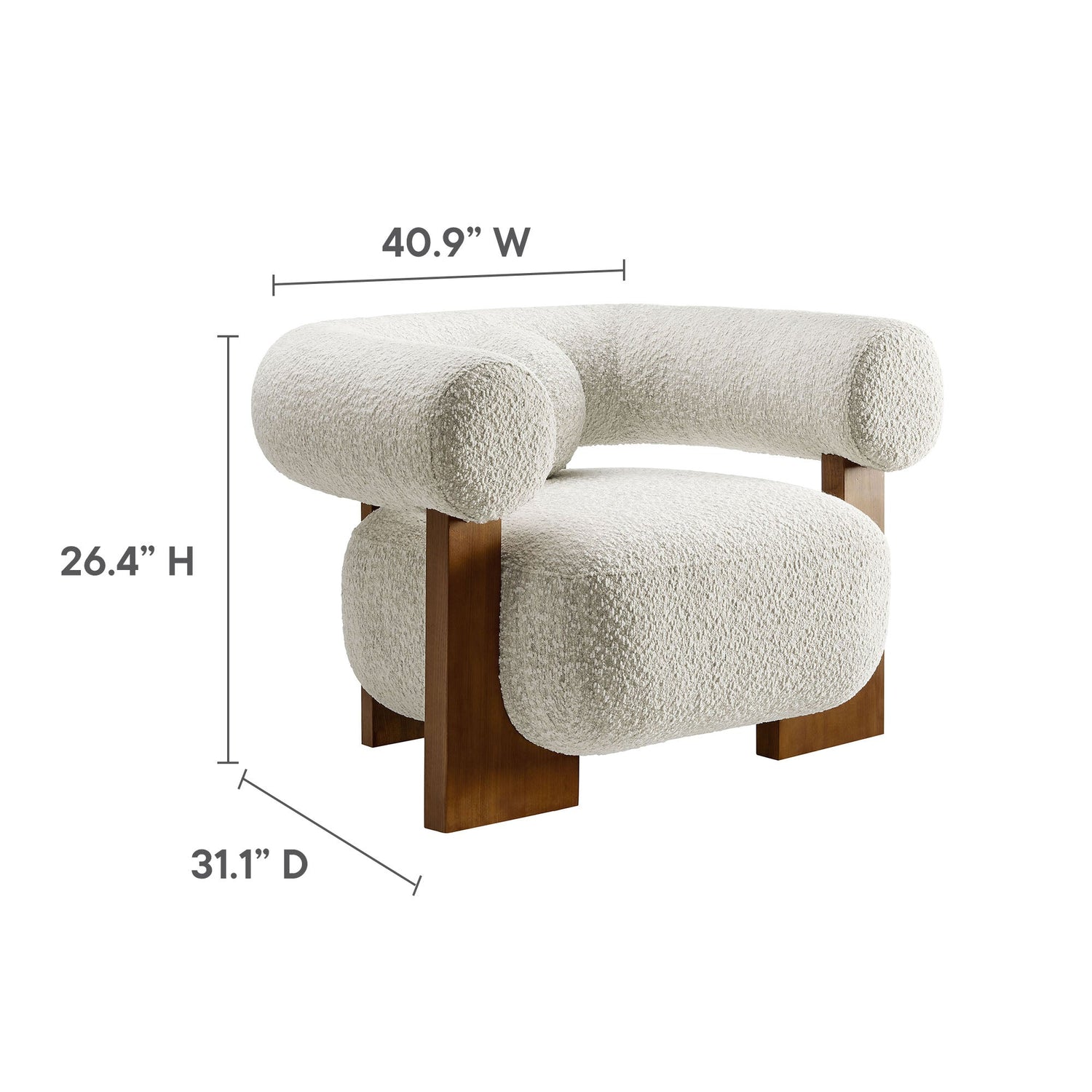Jace Boucle Accent Chair by Modway