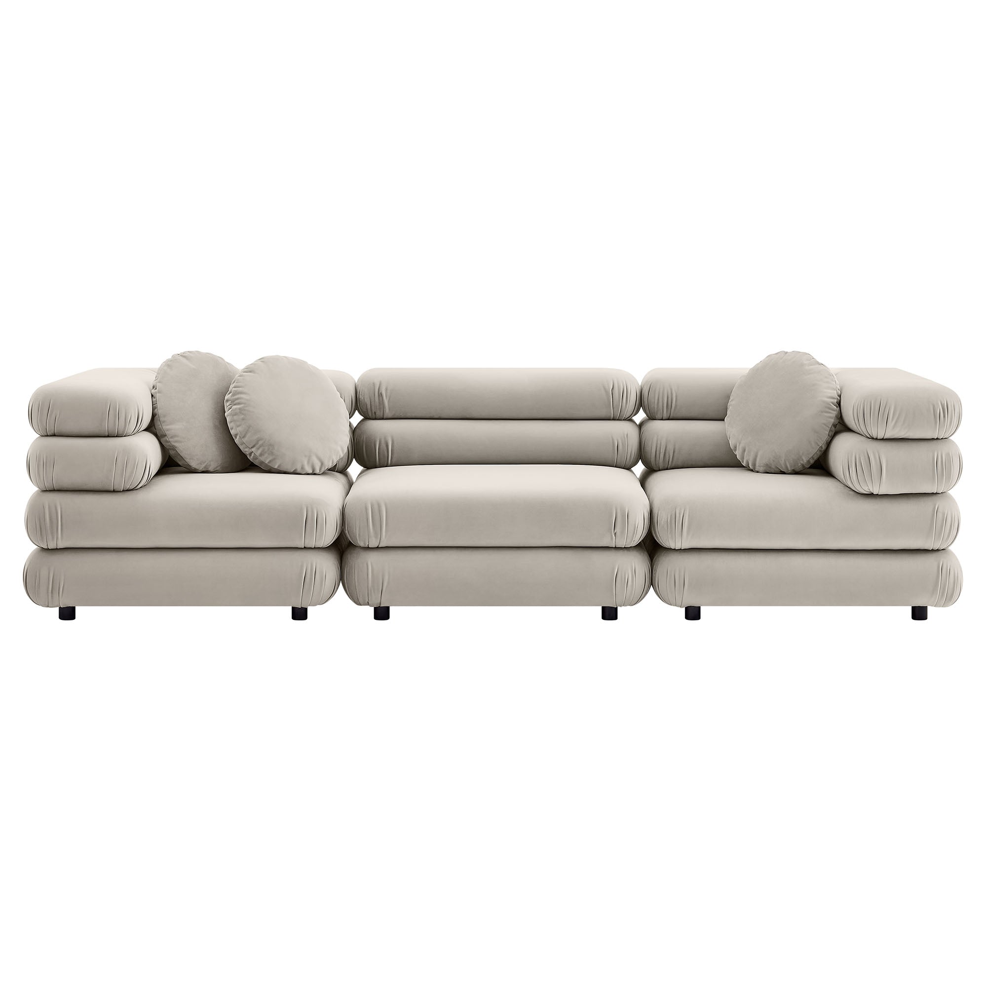 Jubilee 3-Piece Modular Performance Velvet Sectional Sofa by Modway