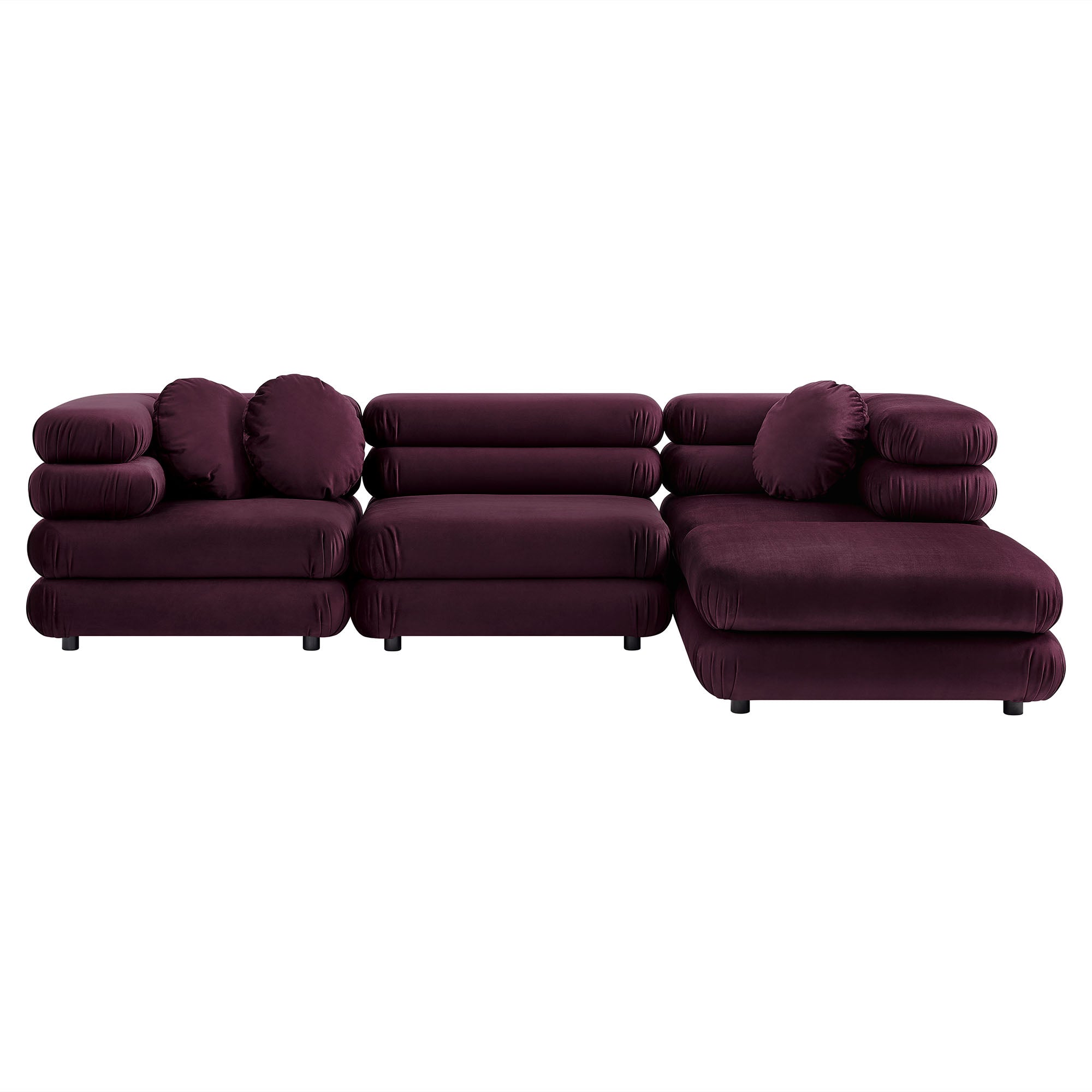 Jubilee 4-Piece Modular Performance Velvet Sectional Sofa by Modway
