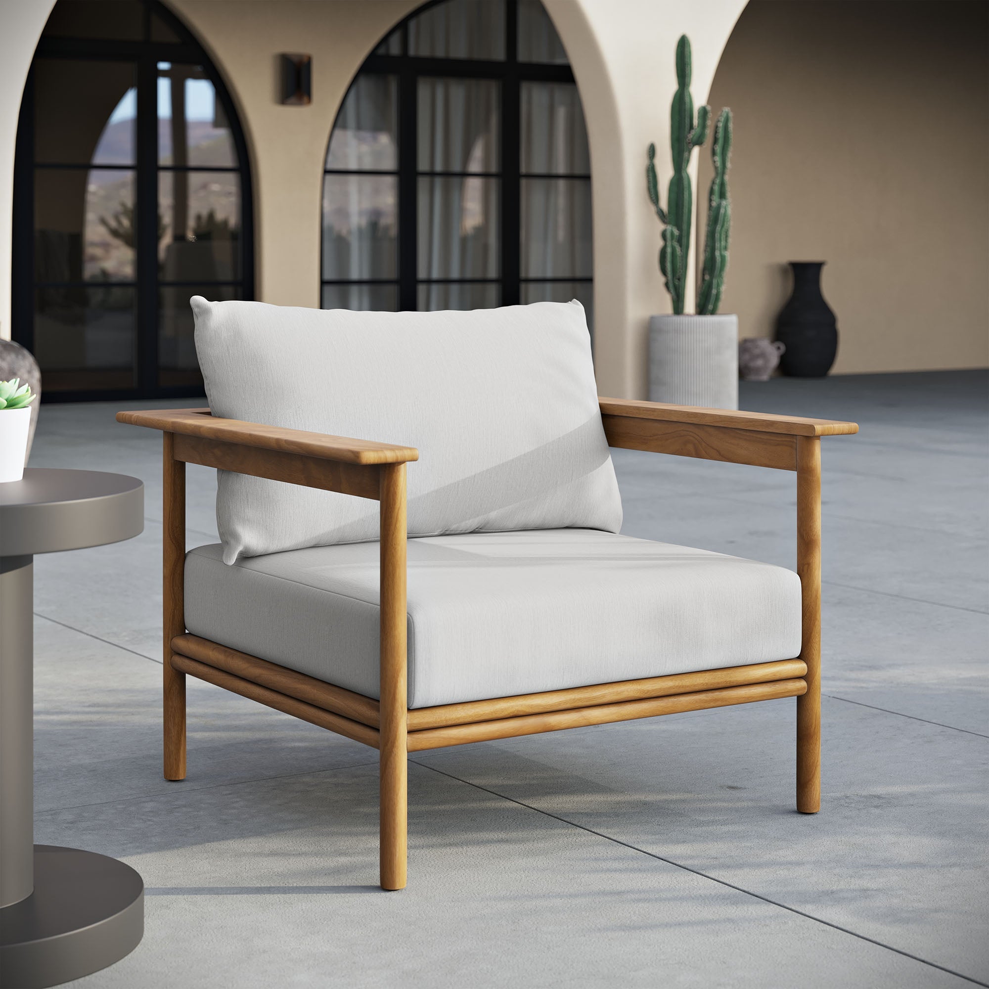 Wren Outdoor Patio Teak Wood Armchair by Modway