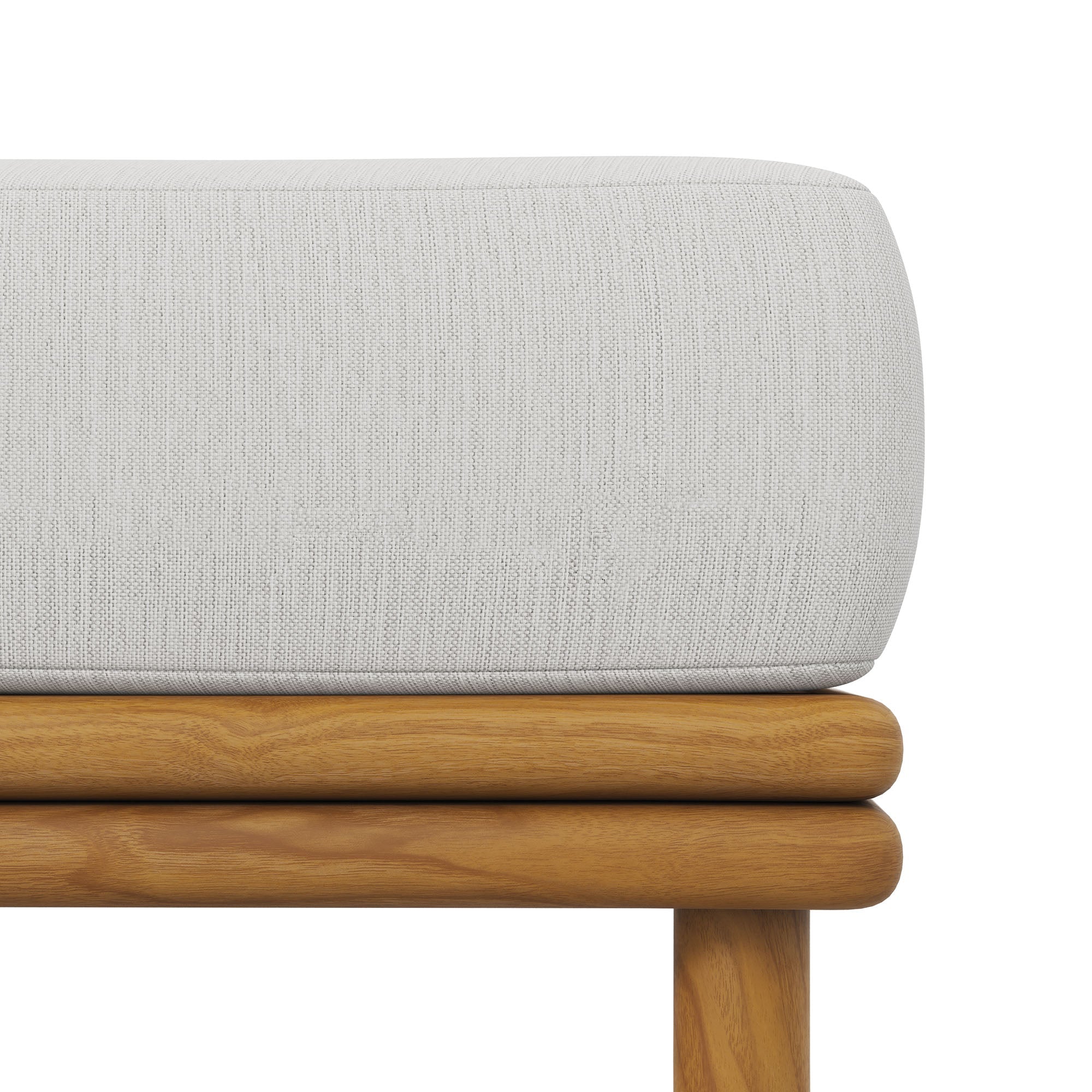 Wren Outdoor Patio Teak Wood Ottoman by Modway