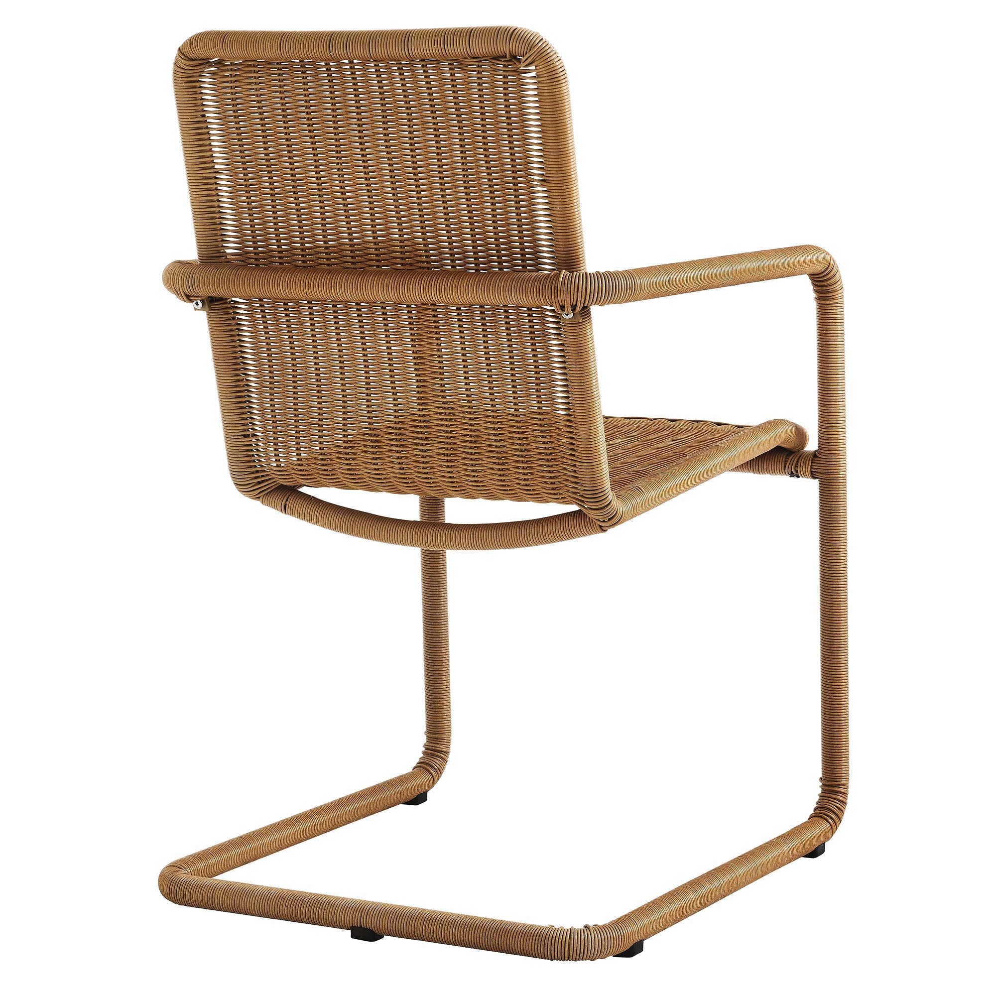 Abacus 7-Piece Rectangular Outdoor Patio Aluminum Dining Table Set with Rattan Armchairs by Modway