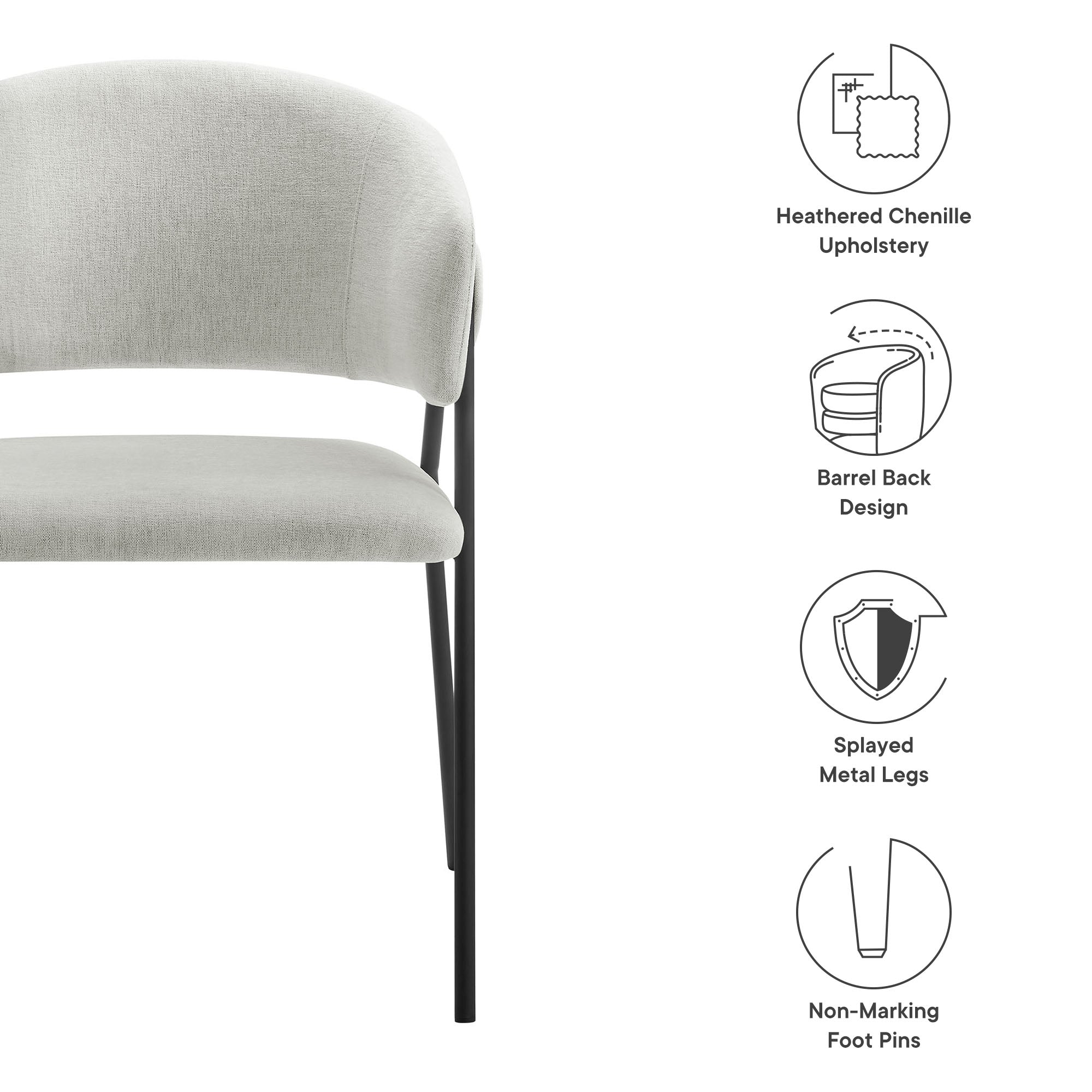 Nella Dining Chair Set of 2 by Modway