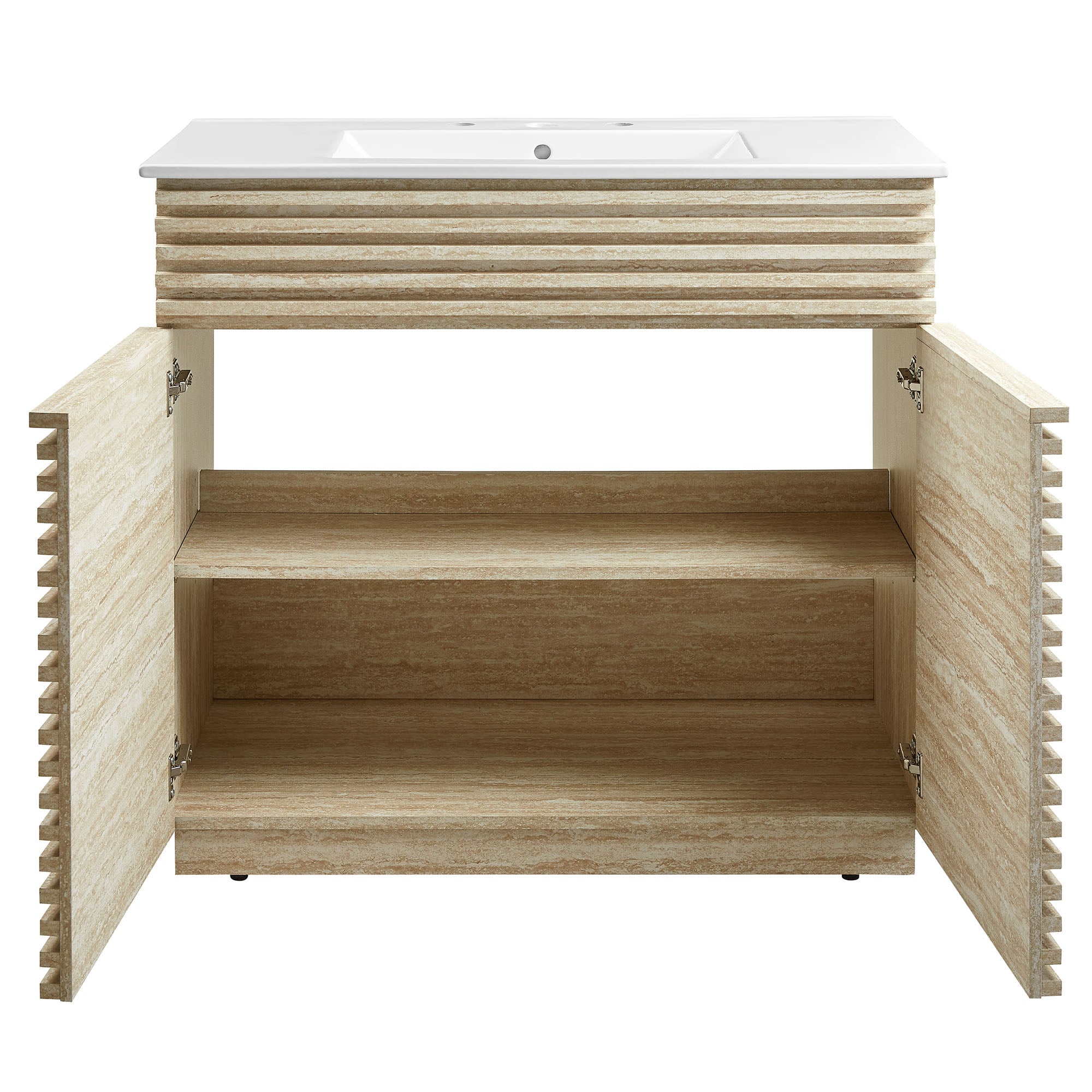 Render 30" and 36" Bathroom Vanities with White Basin Included by Modway