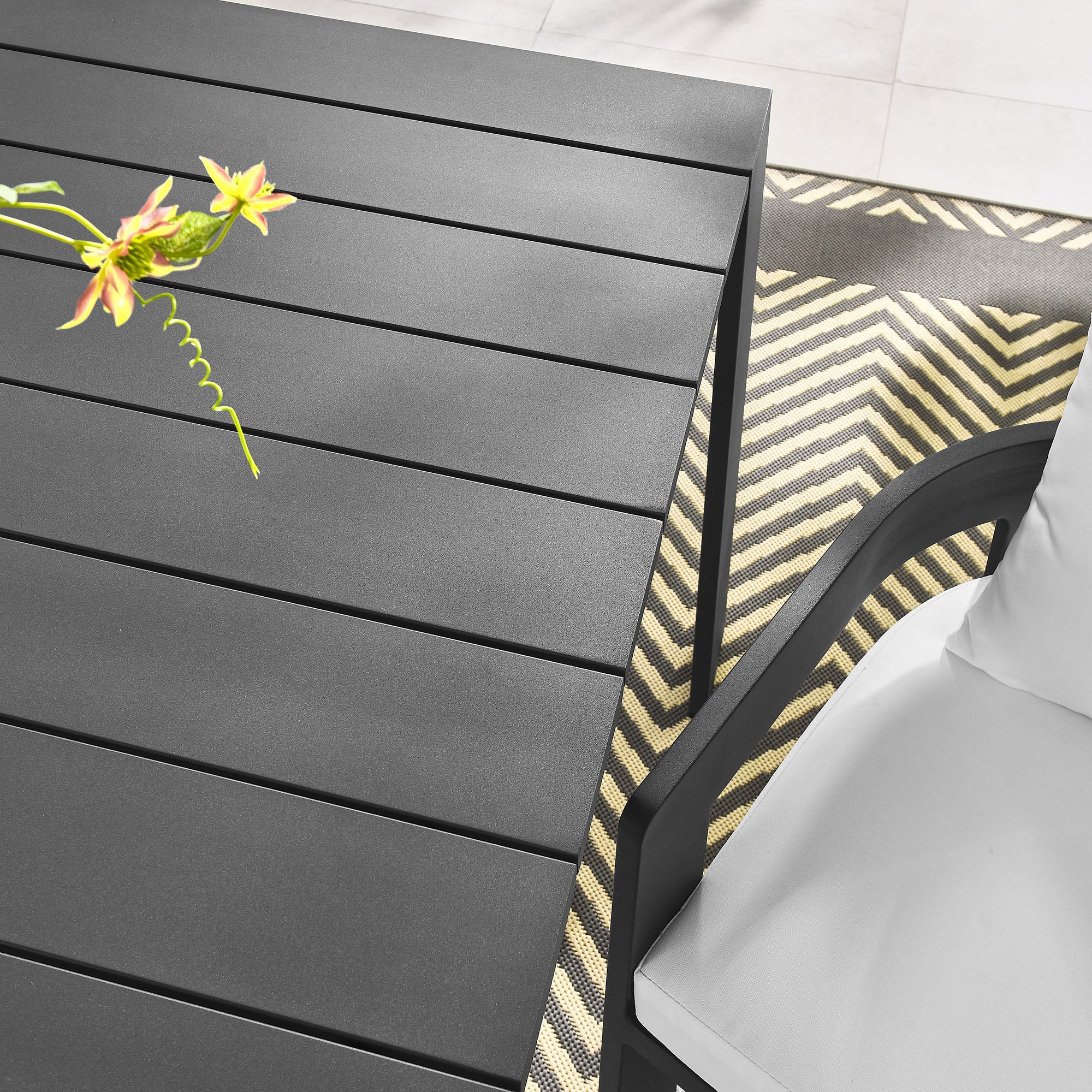 Tahoe Rectangular Outdoor Patio Aluminum Dining Table by Modway