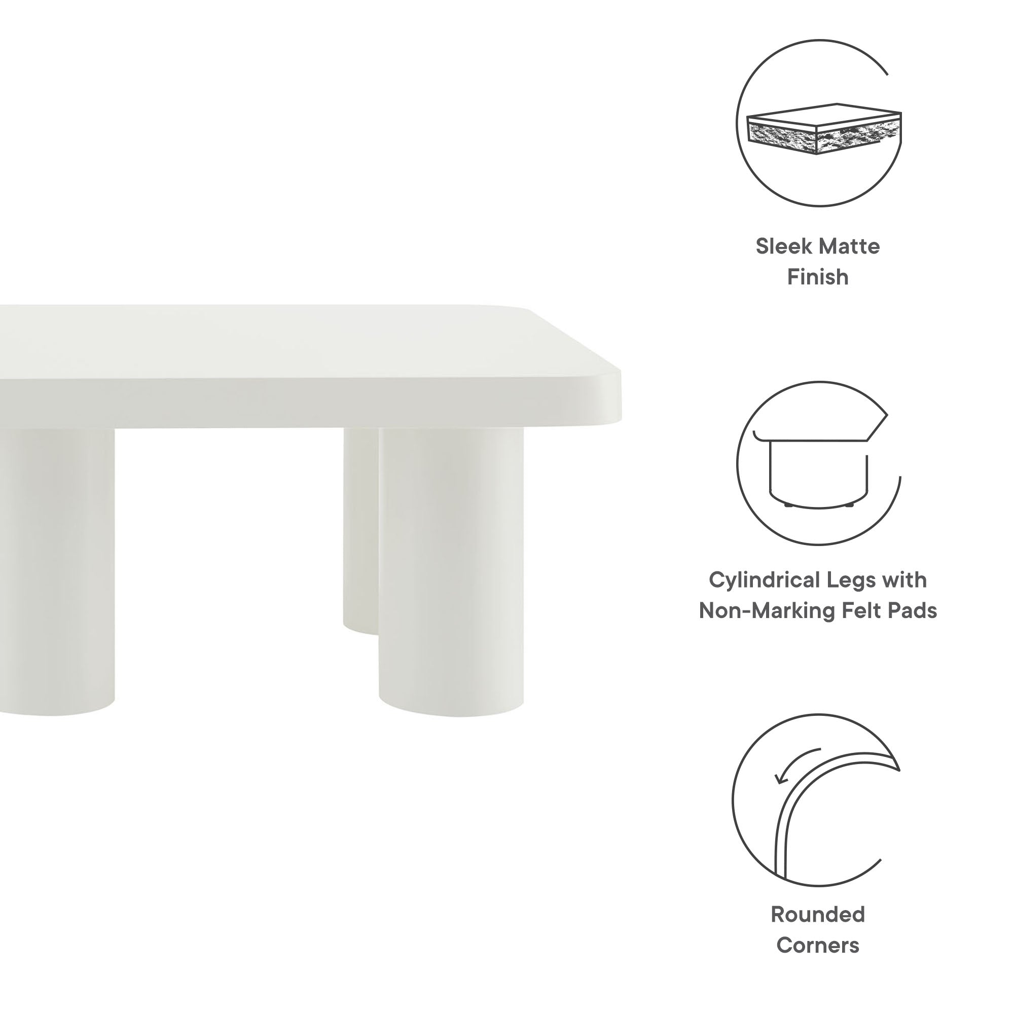 Cleo 54” Rectangular Coffee Table by Modway