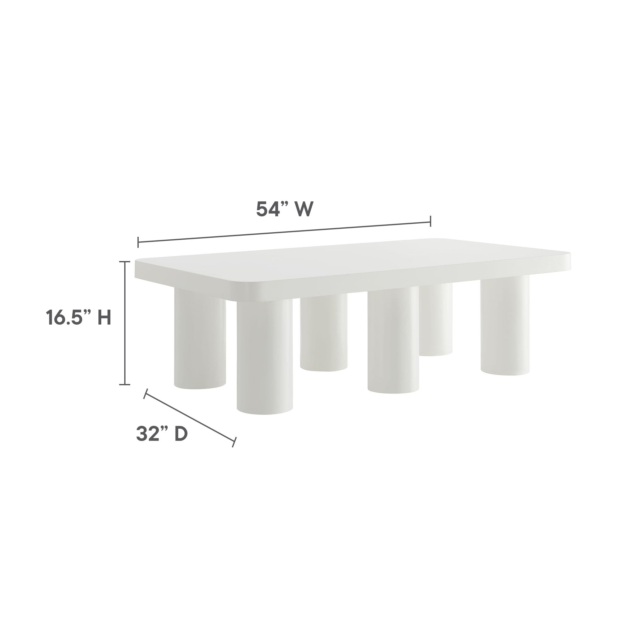 Cleo 54” Rectangular Coffee Table by Modway