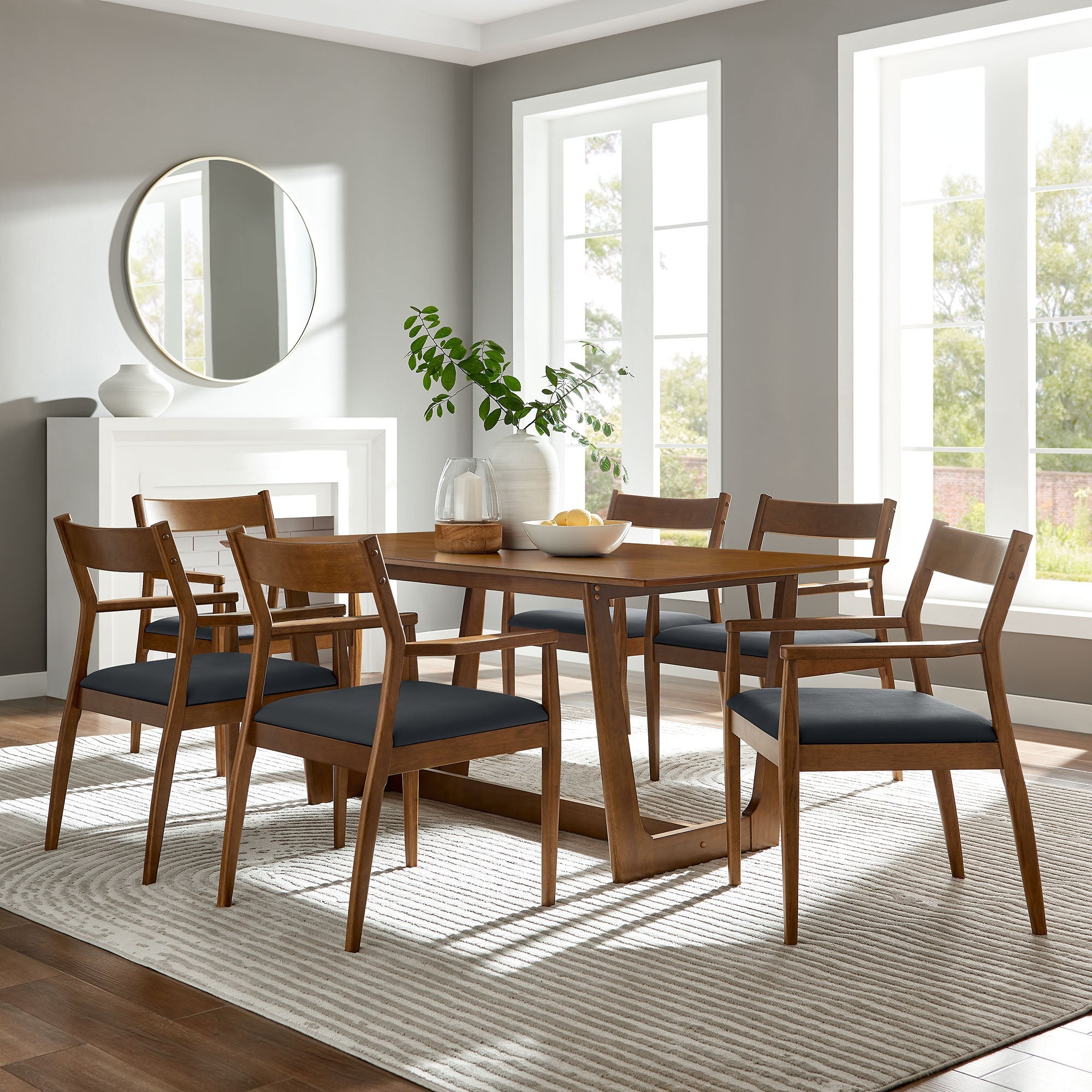 Solara 7-Piece Wood Dining Set by Modway