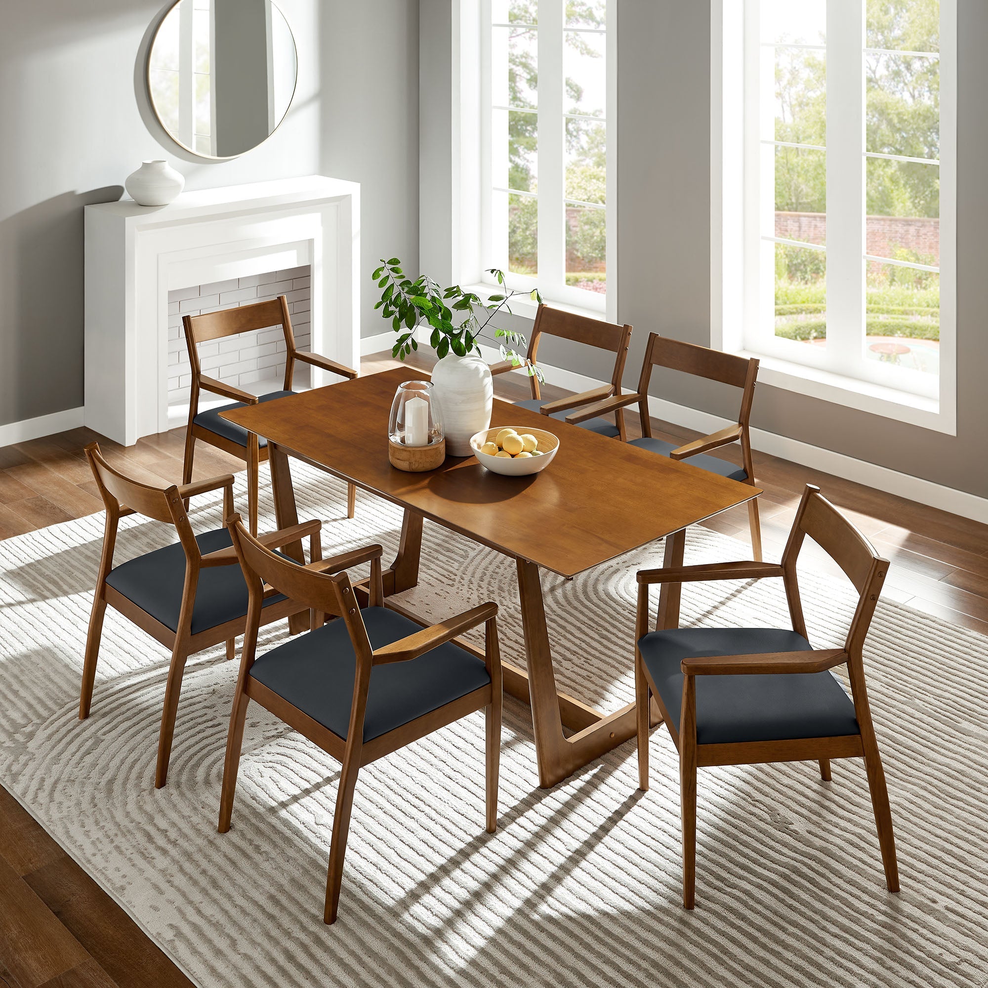 Solara 7-Piece Wood Dining Set by Modway