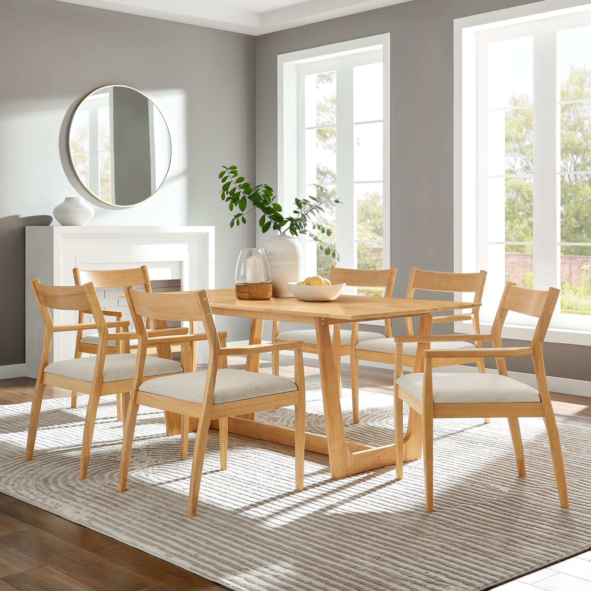 Solara 7-Piece Wood Dining Set by Modway