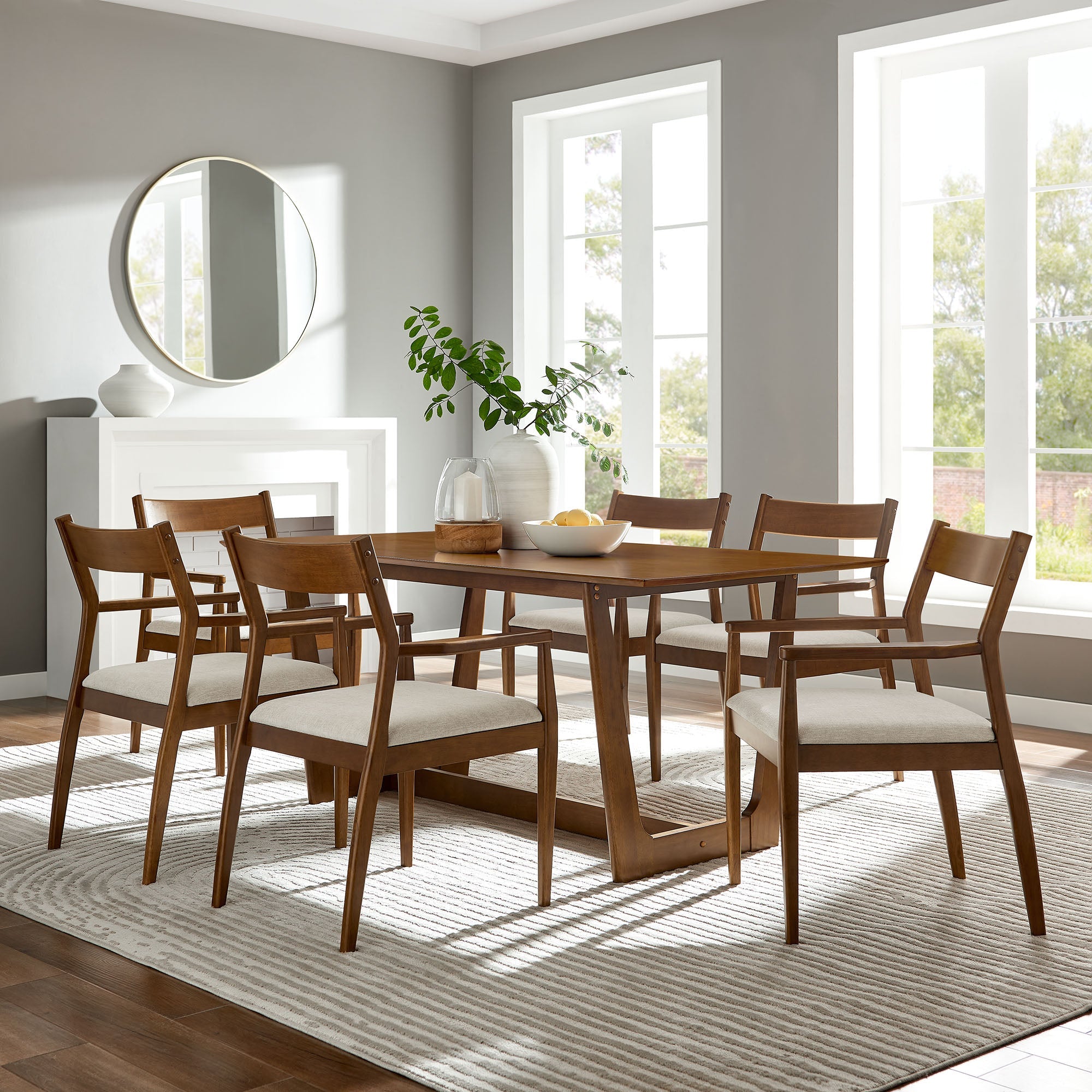 Solara 7-Piece Wood Dining Set by Modway