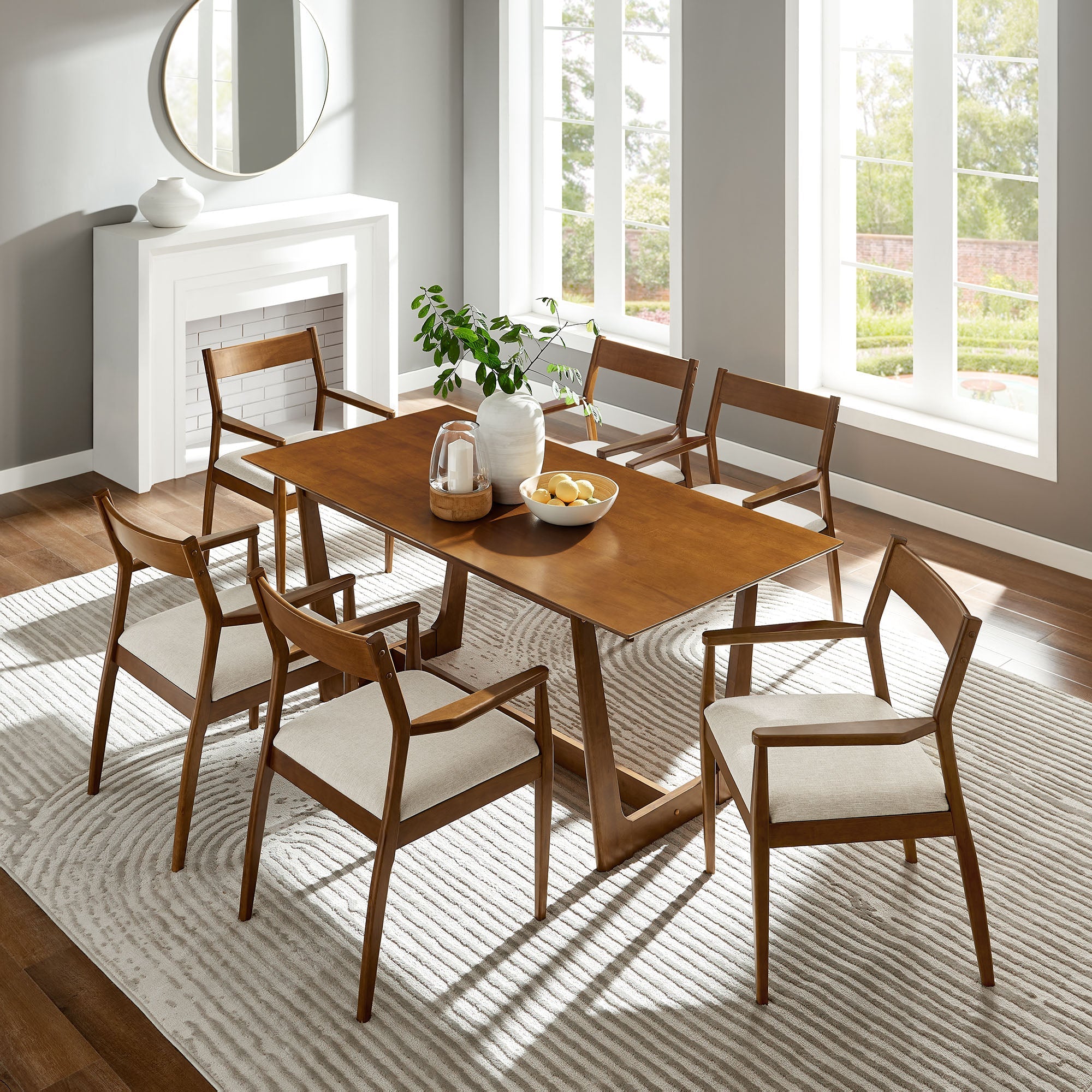 Solara 7-Piece Wood Dining Set by Modway