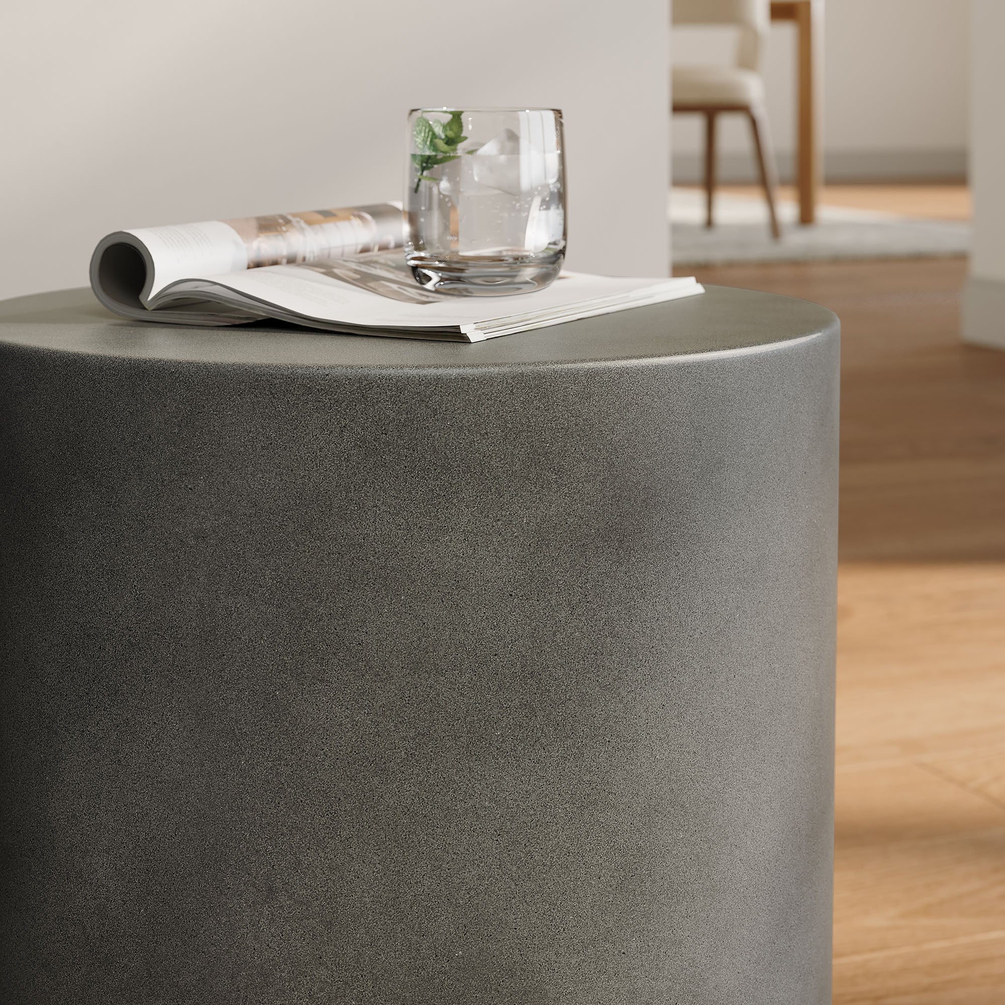 Brion Indoor - Outdoor Patio Concrete Stool by Modway