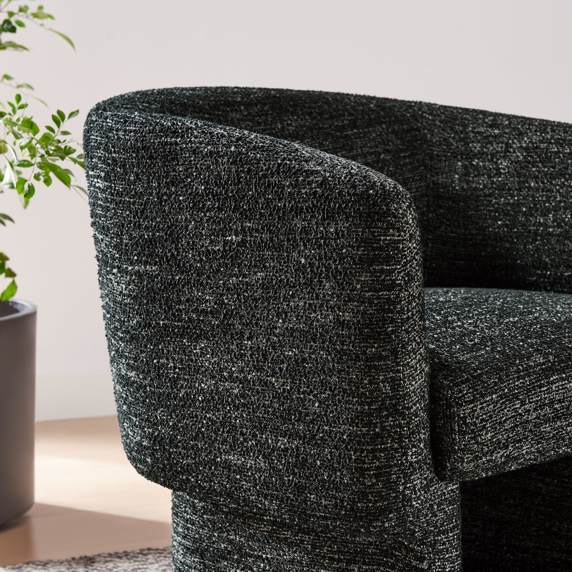 Muse Boucle Fabric Barrel Accent Chair by Modway