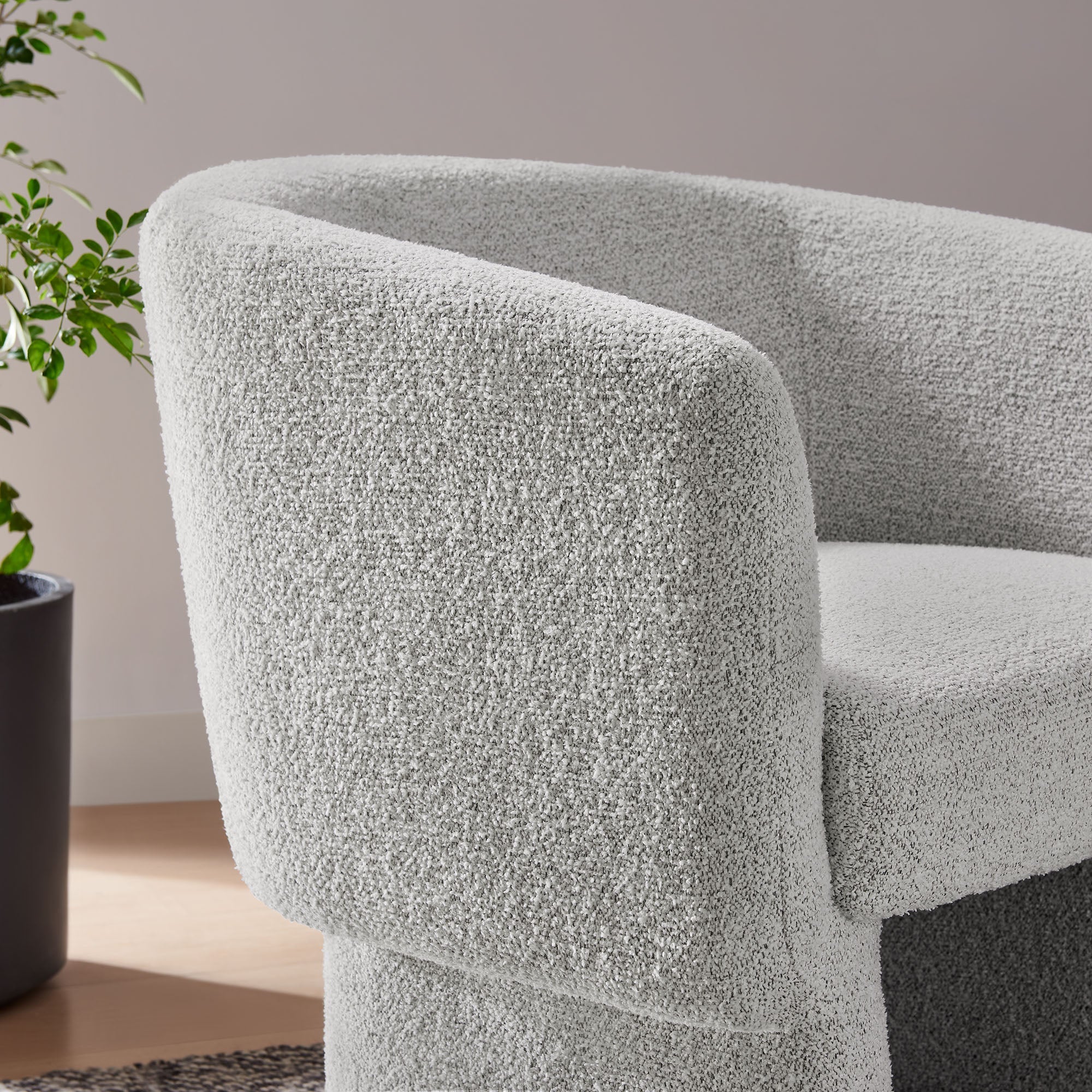 Muse Boucle Fabric Barrel Accent Chair by Modway