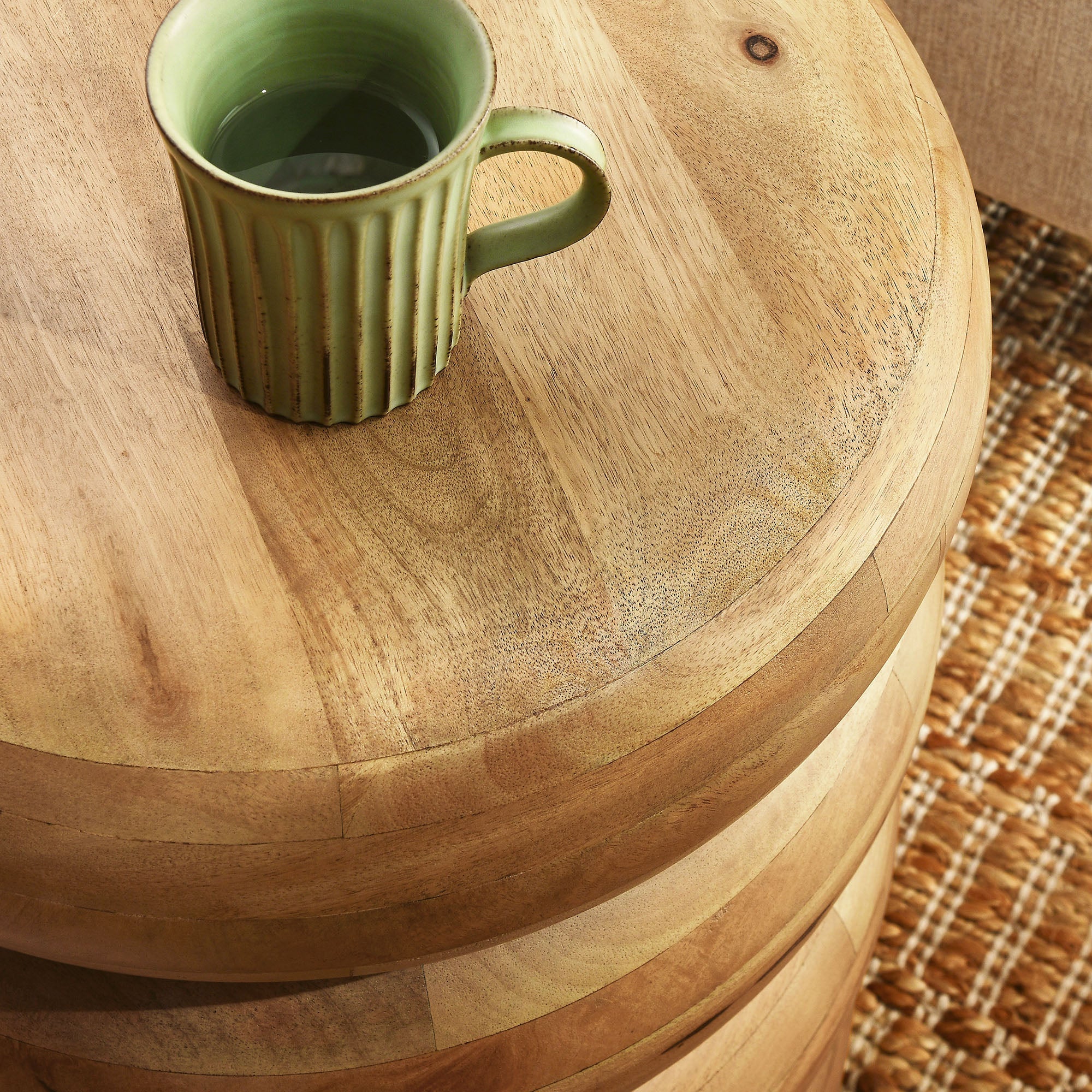 Ellery Round Stacked Wood Side Table by Modway