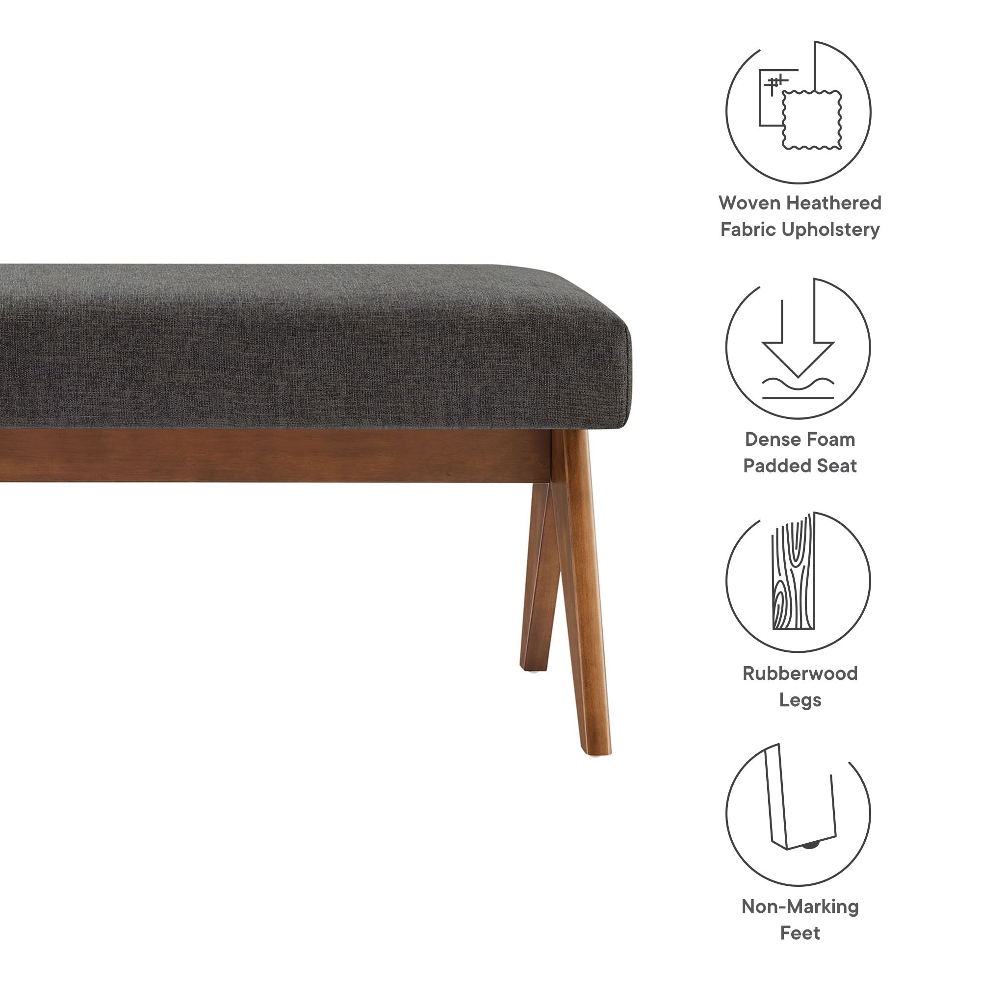 Lyra Upholstered Bench by Modway