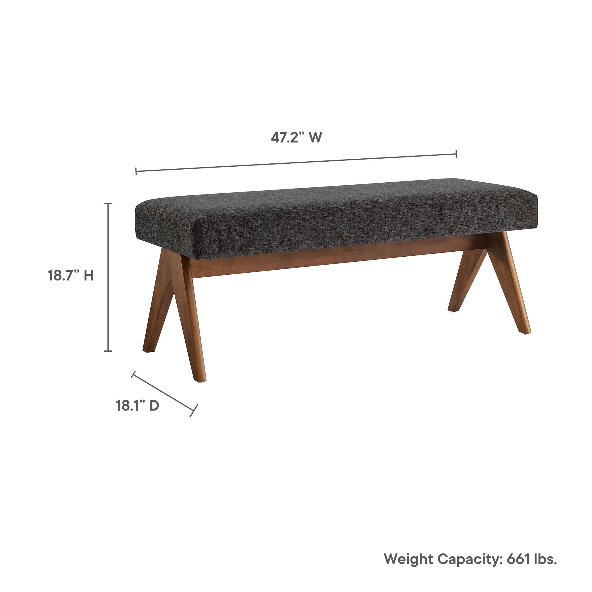 Lyra Upholstered Bench by Modway