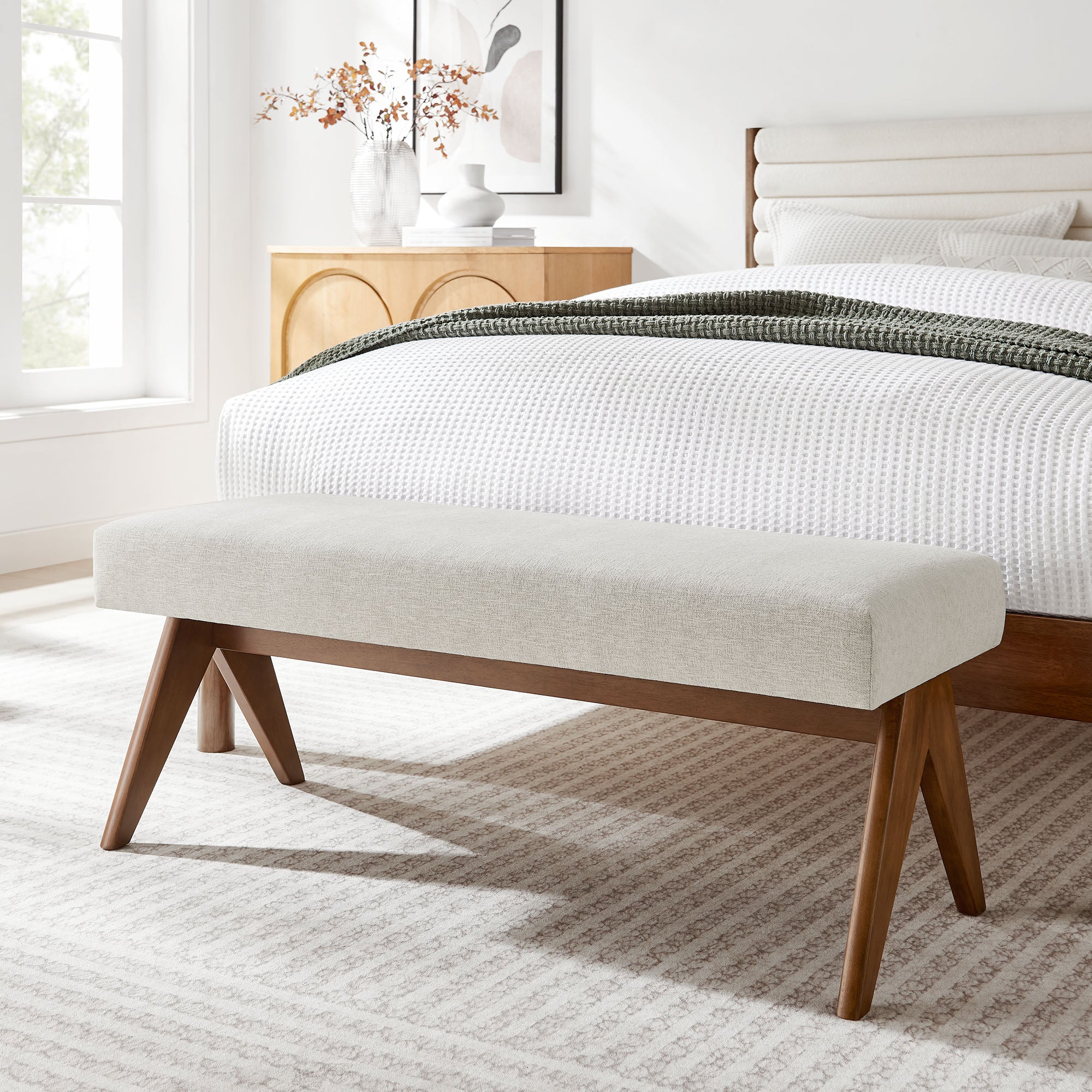 Lyra Upholstered Bench by Modway