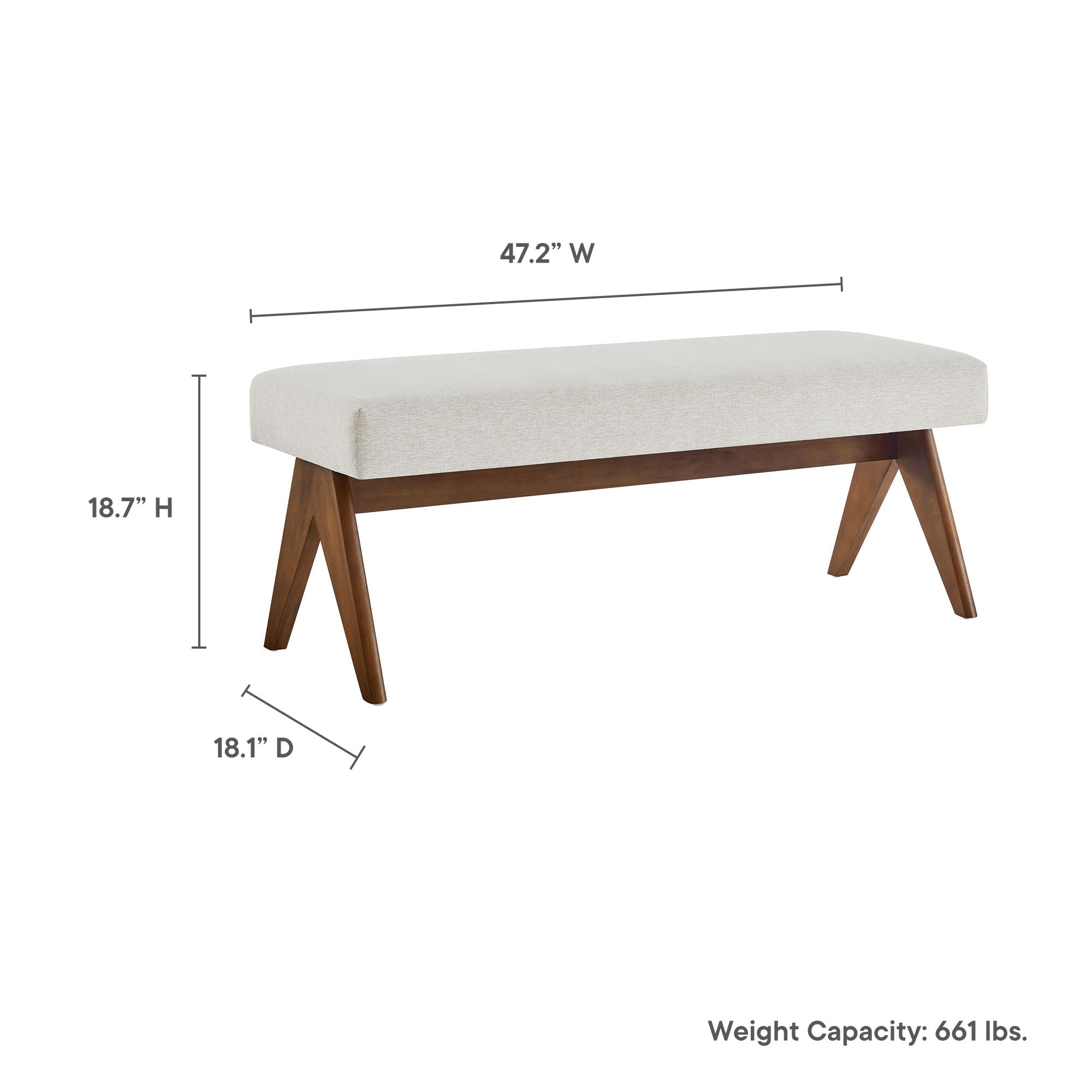 Lyra Upholstered Bench by Modway