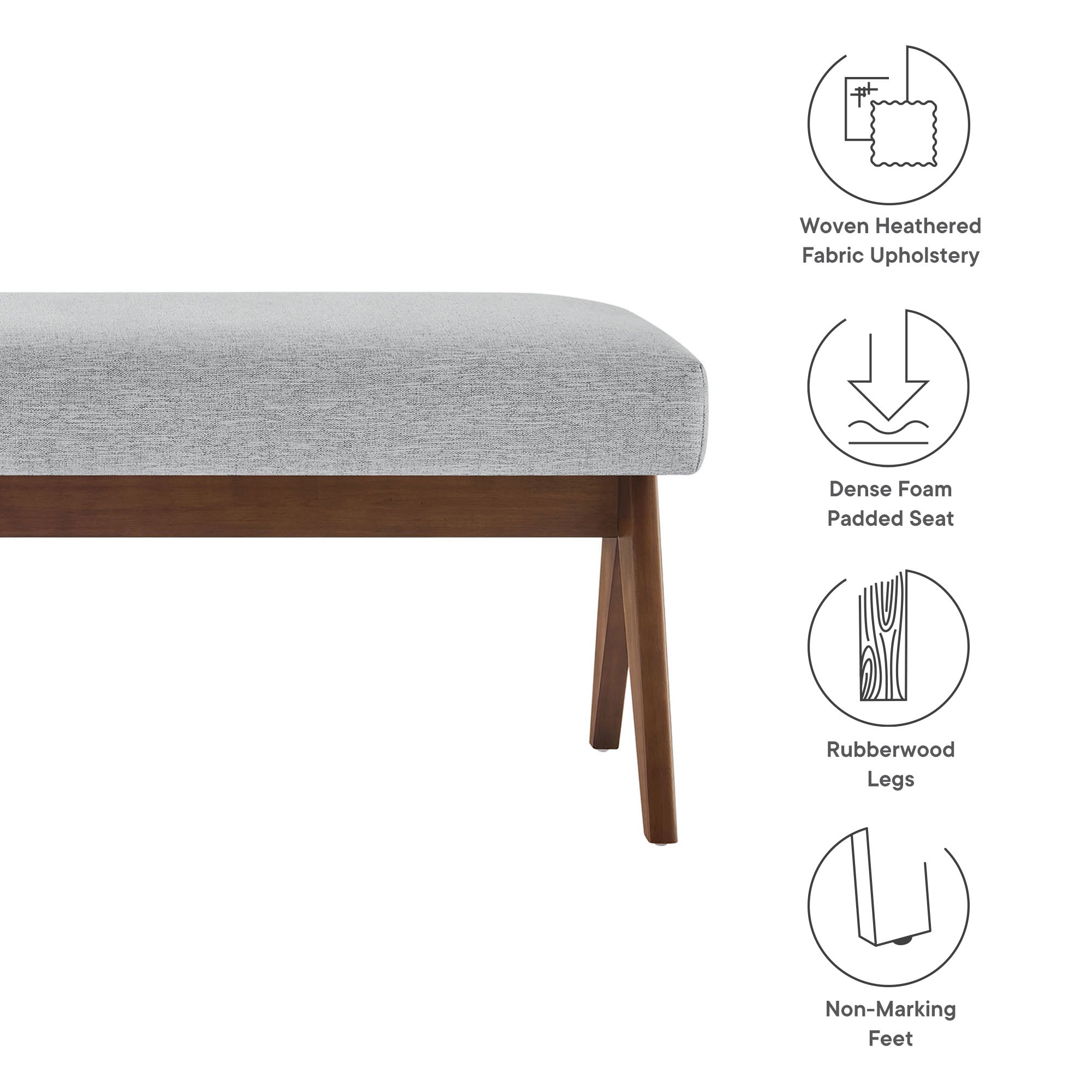 Lyra Upholstered Bench by Modway