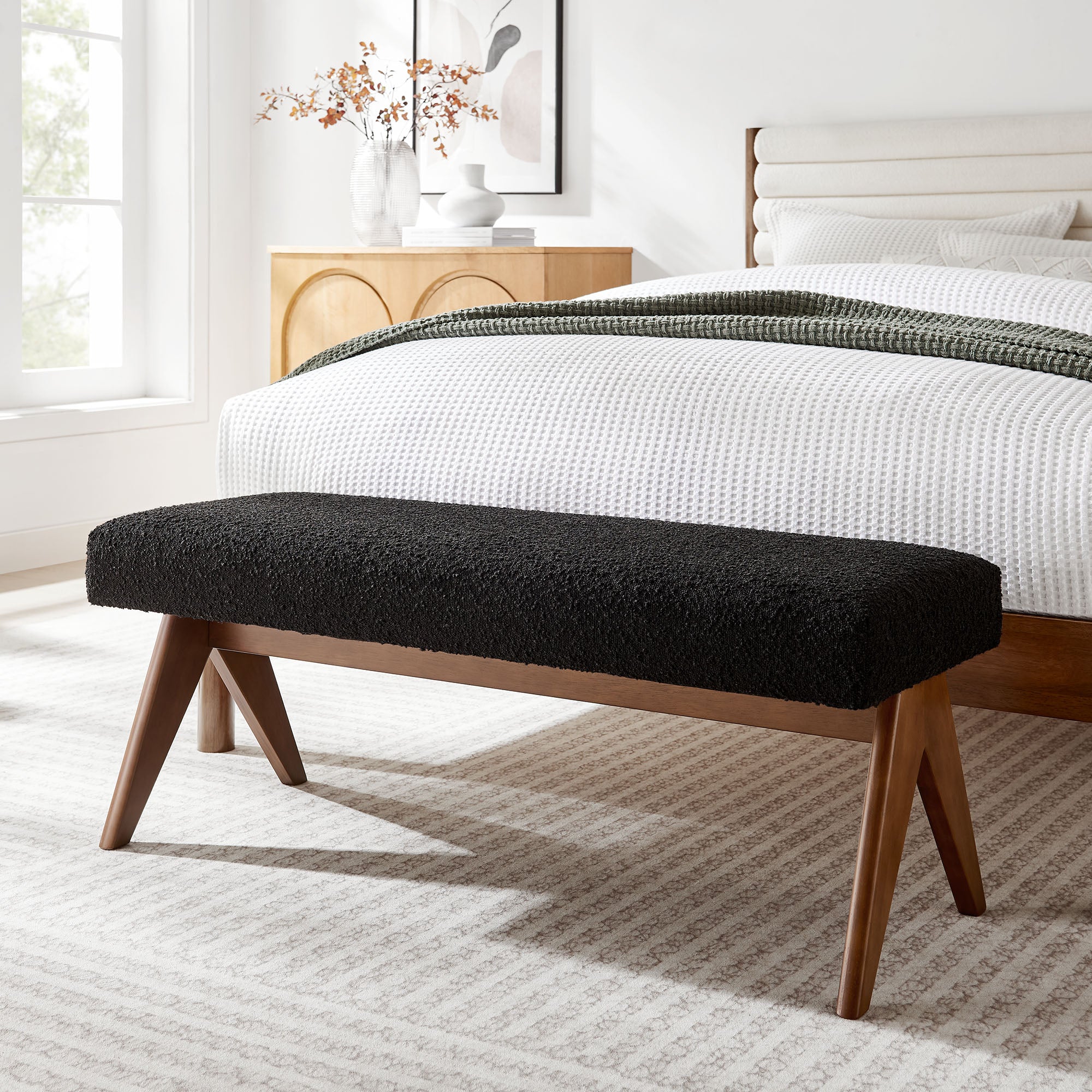 Lyra Upholstered Bench by Modway