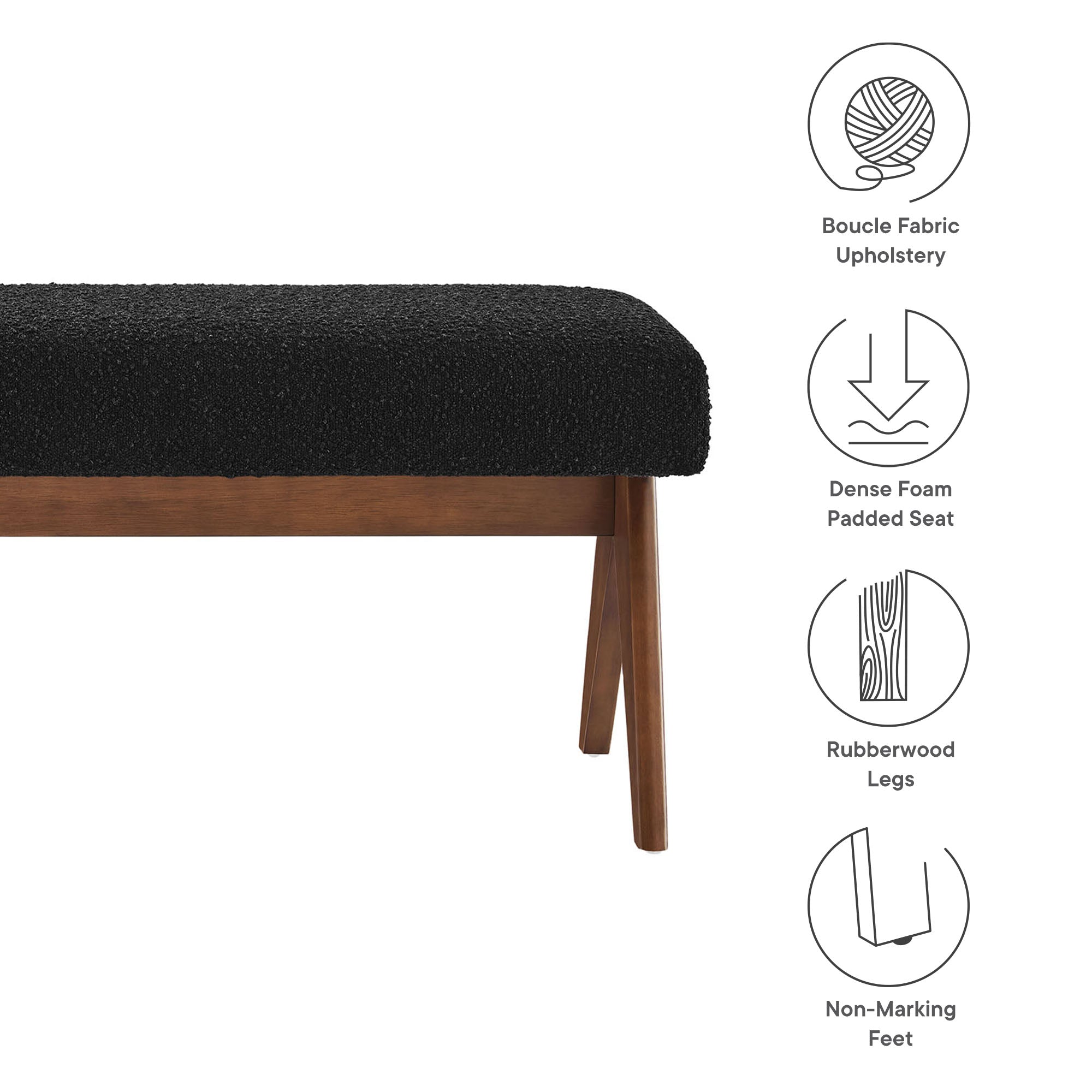 Lyra Upholstered Bench by Modway
