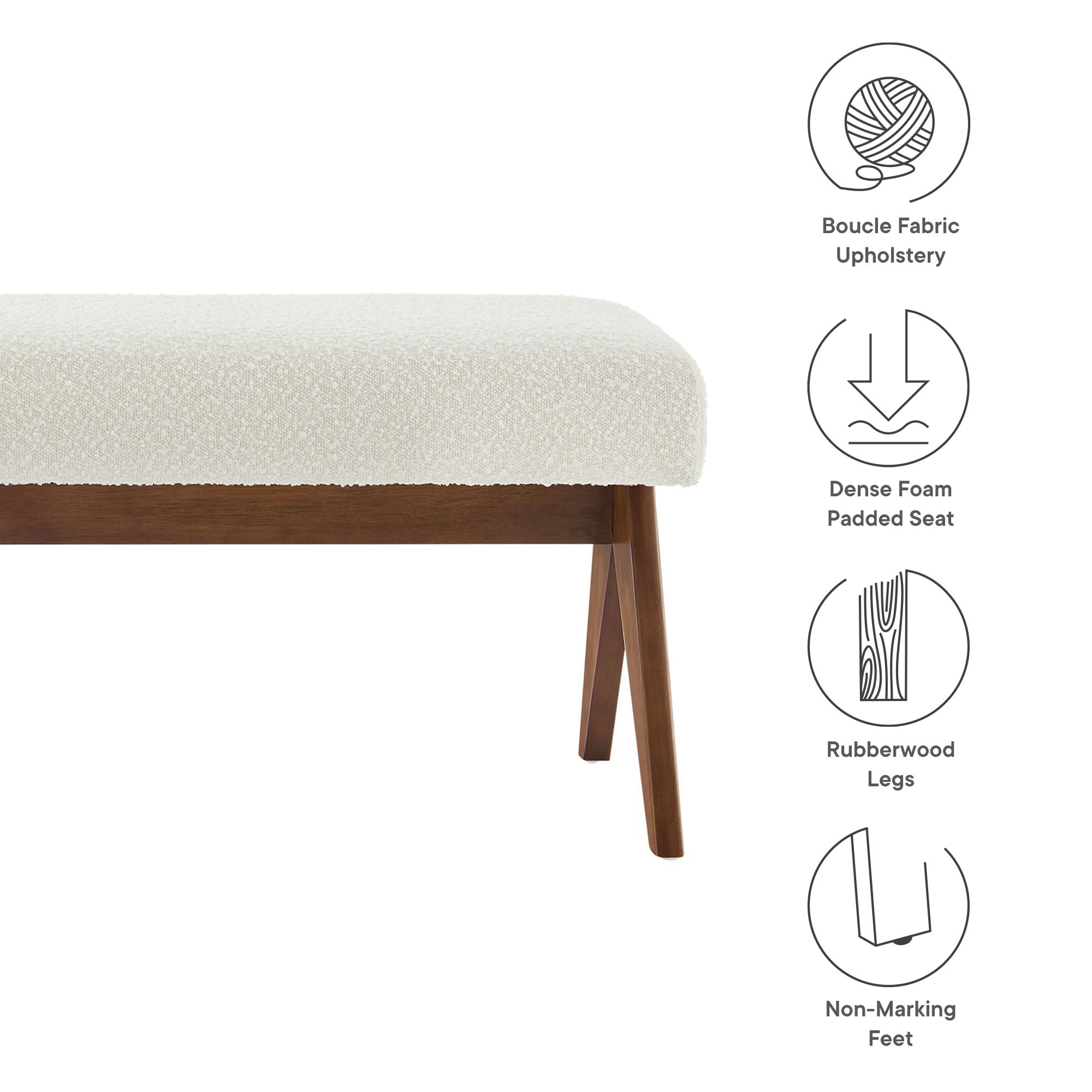 Lyra Upholstered Bench by Modway