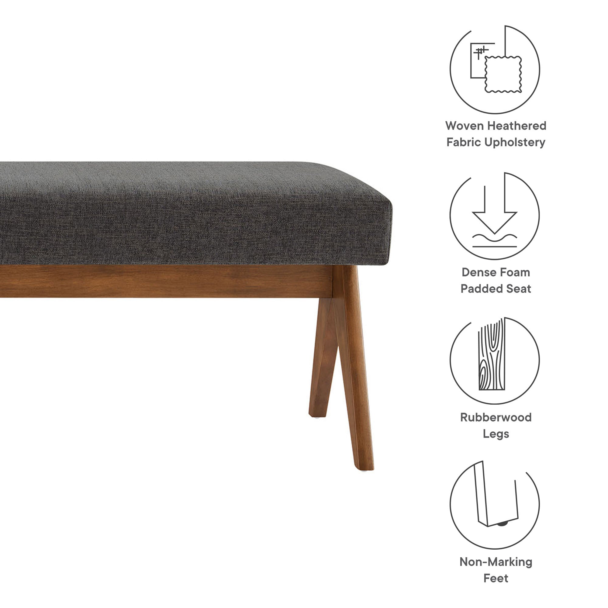 Lyra Upholstered Bench by Modway