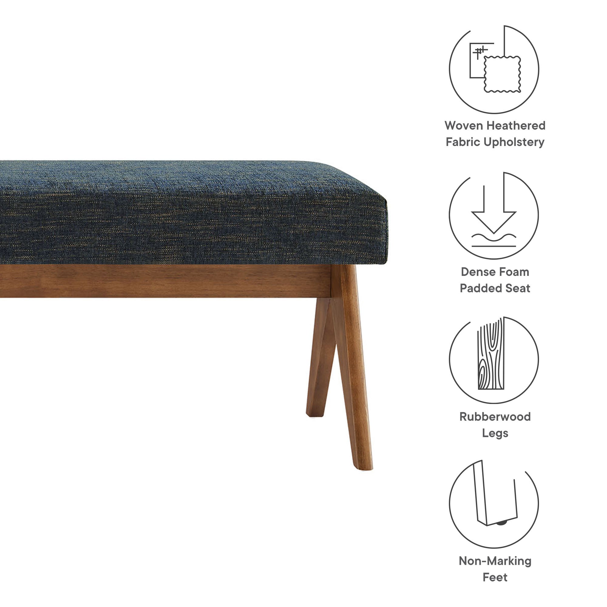 Lyra Upholstered Bench by Modway
