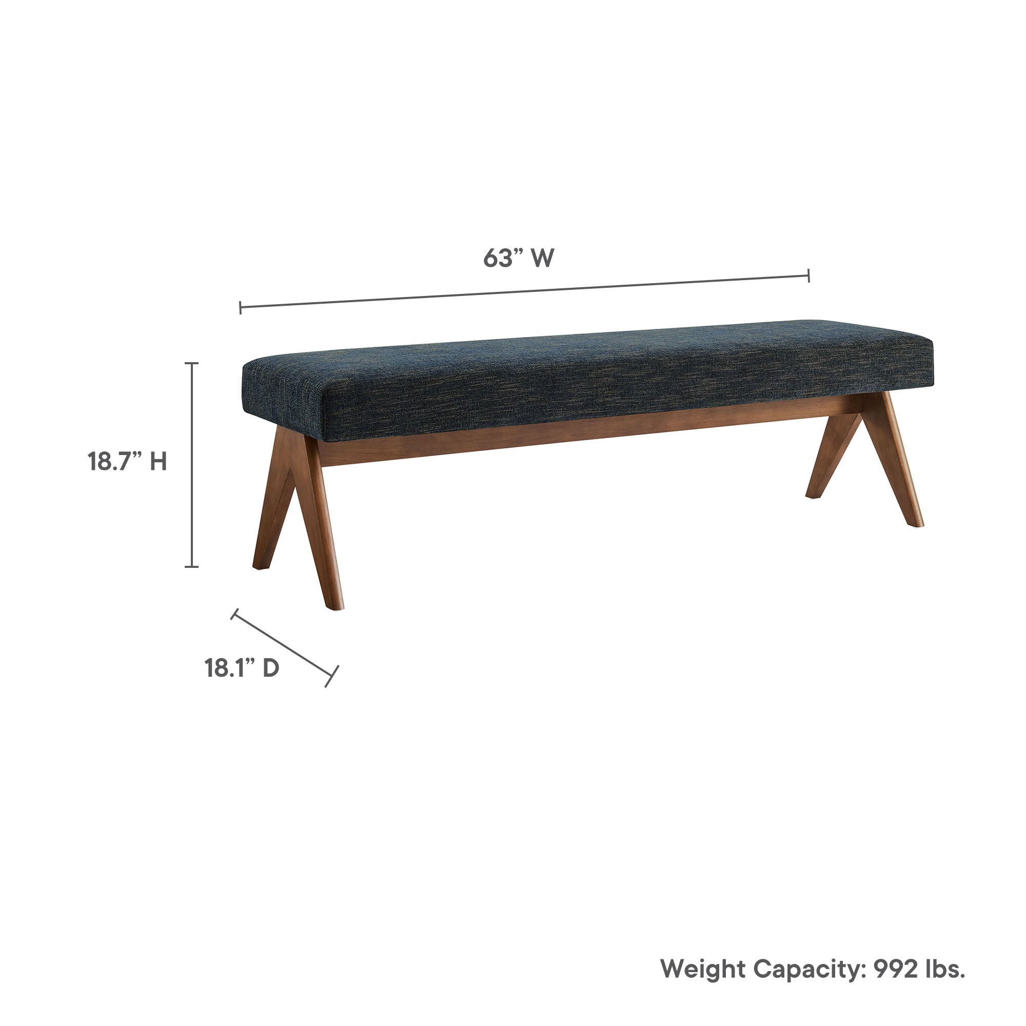 Lyra Upholstered Bench by Modway