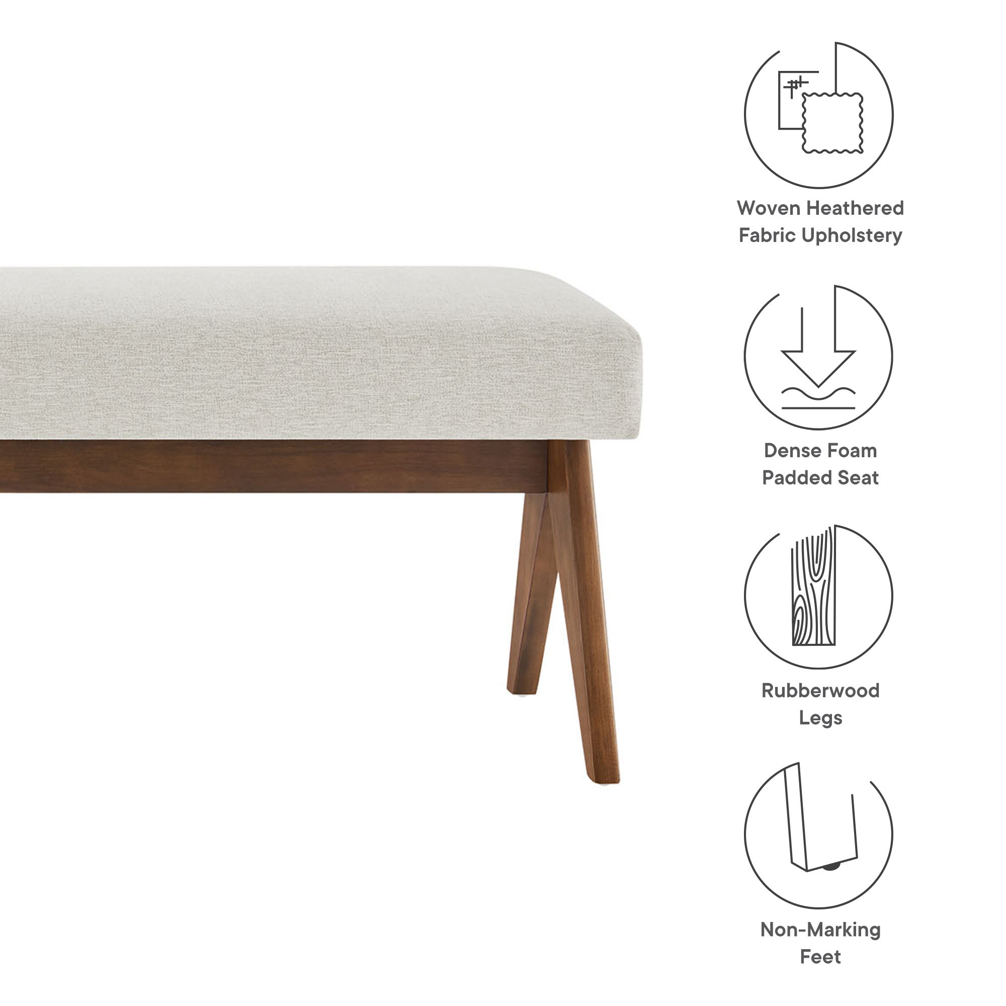 Lyra Upholstered Bench by Modway