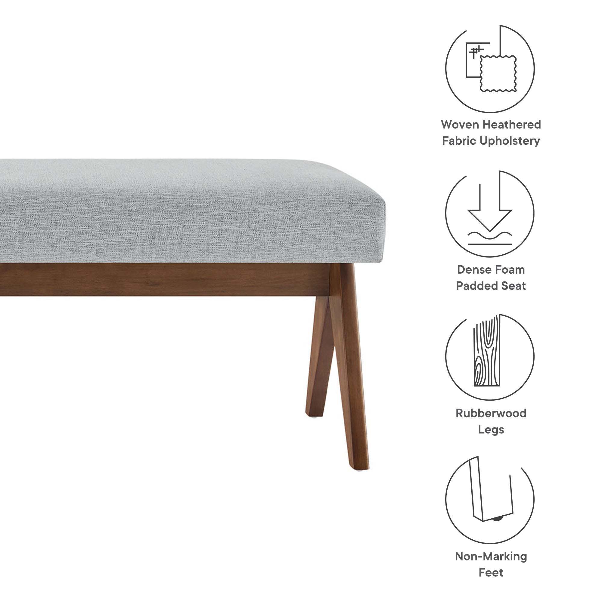 Lyra Upholstered Bench by Modway