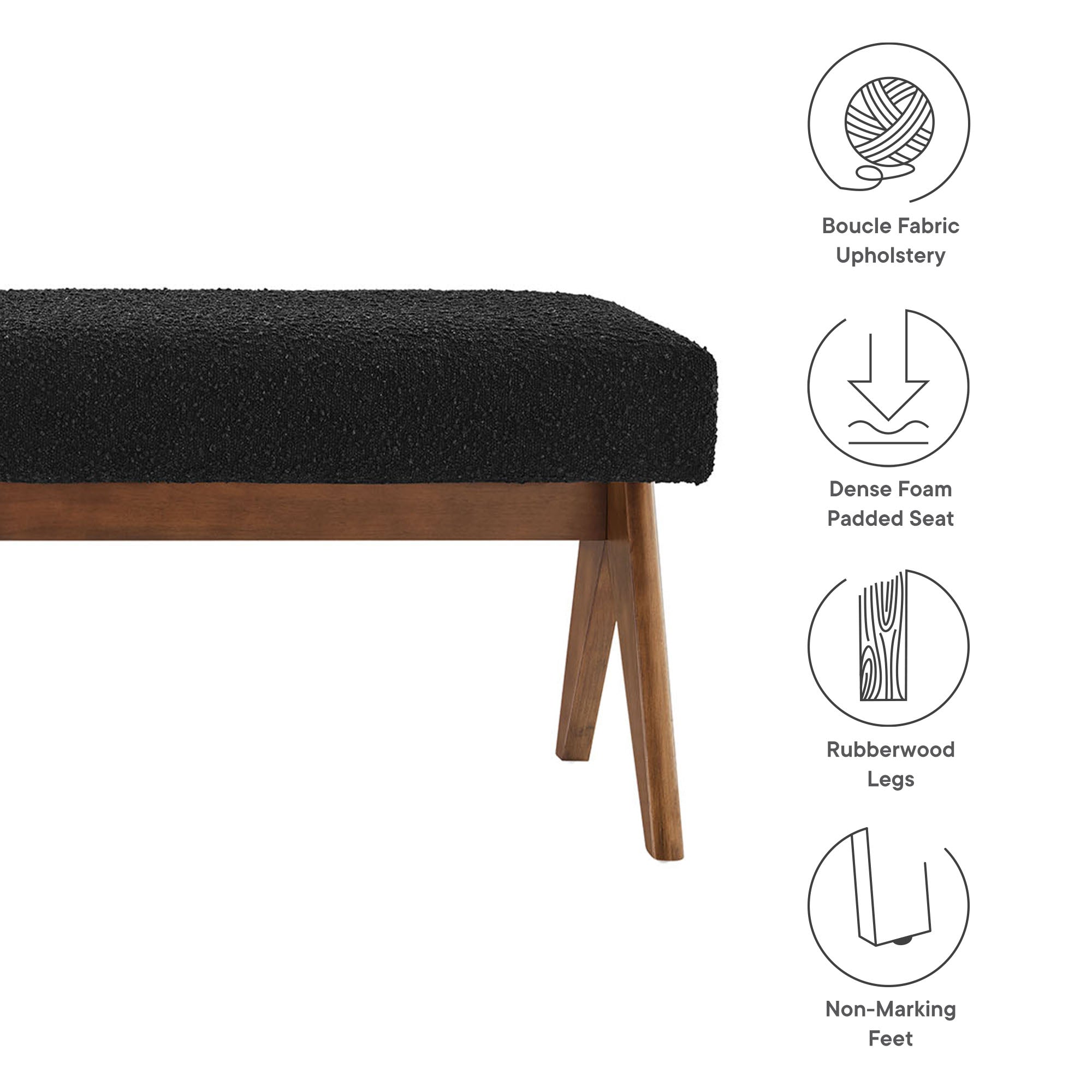 Lyra Upholstered Bench by Modway