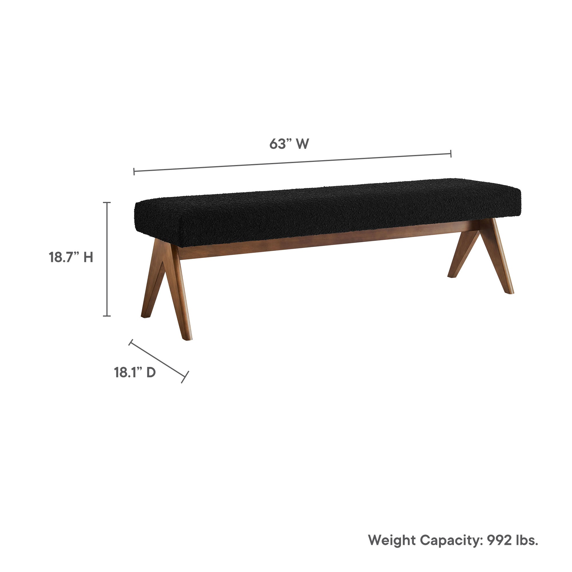 Lyra Upholstered Bench by Modway