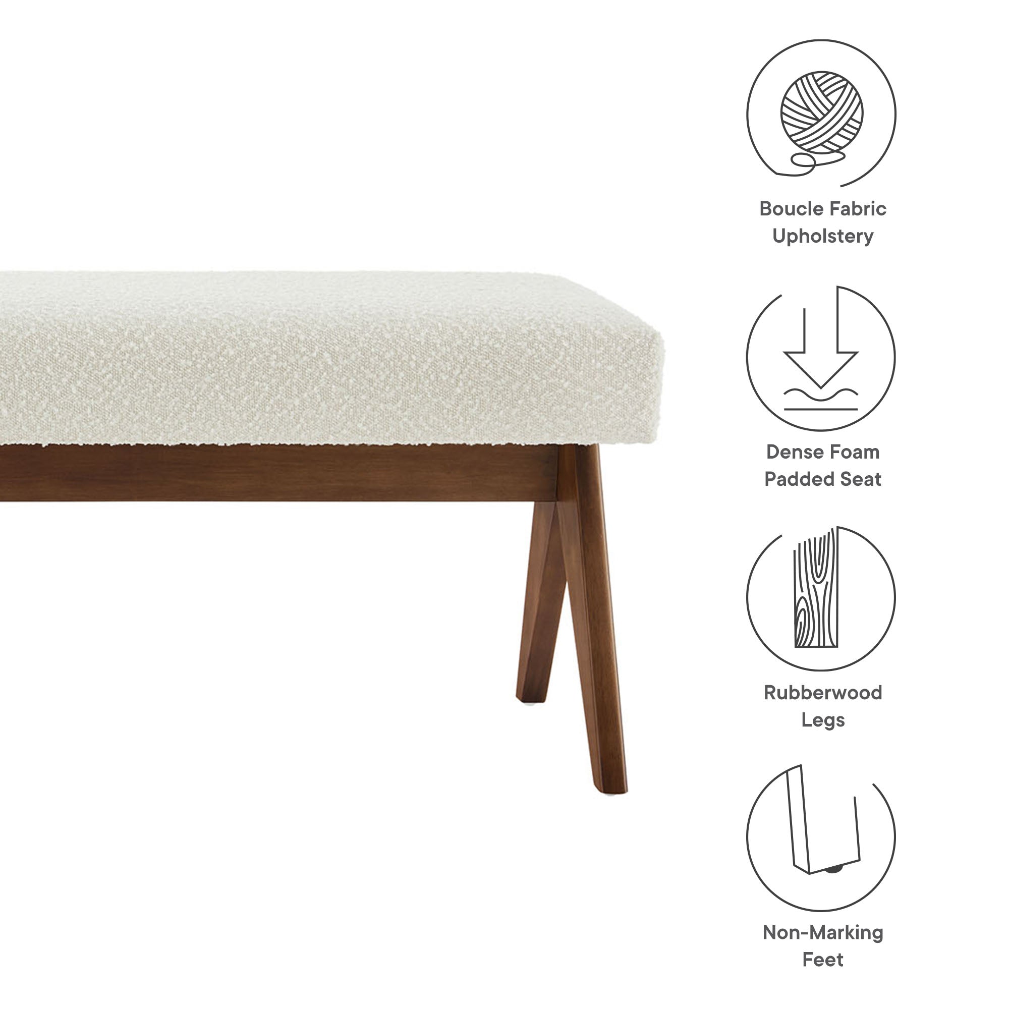 Lyra Upholstered Bench by Modway