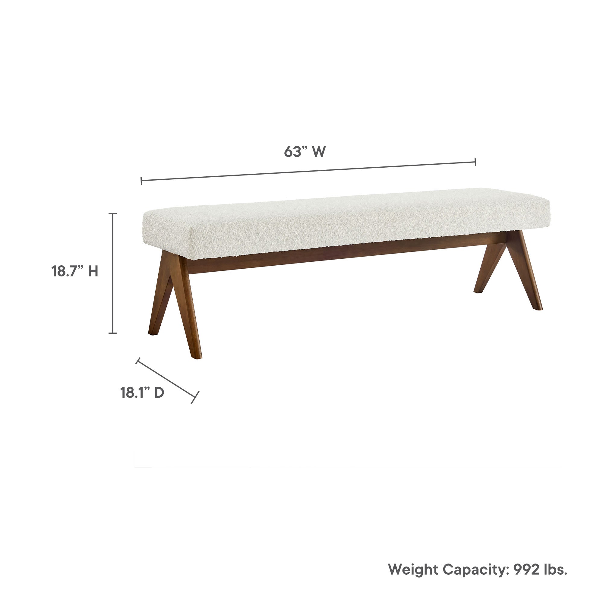 Lyra Upholstered Bench by Modway