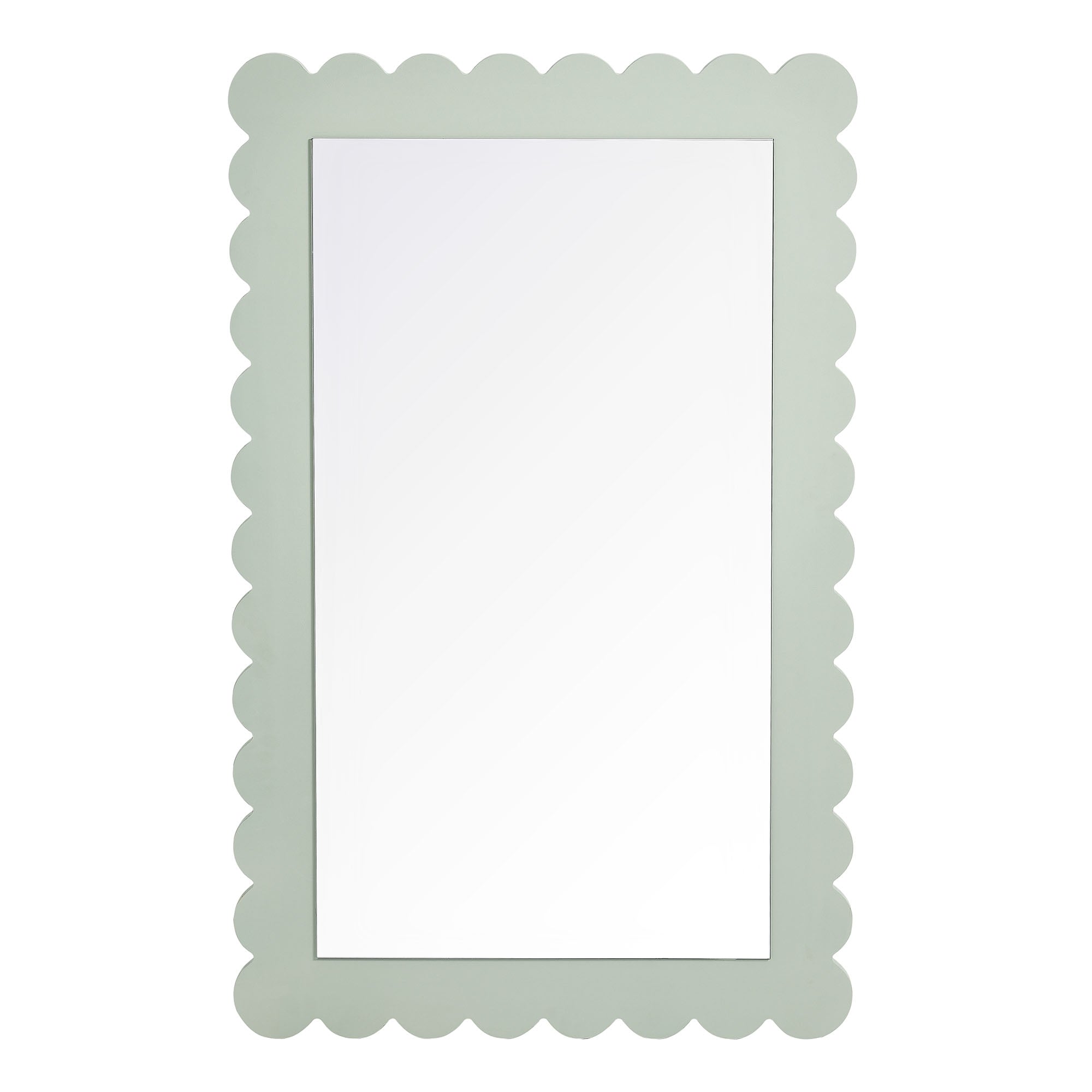 Emmeline Scalloped Rectangle Wall Mirror by Modway